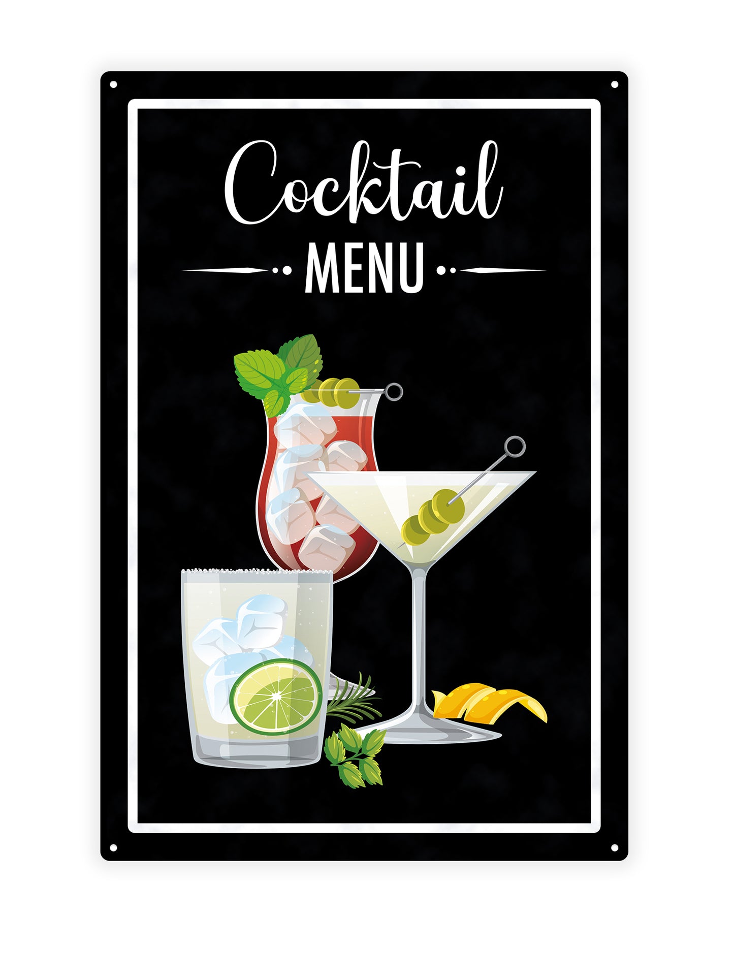 Cocktail menu - Cafe bord