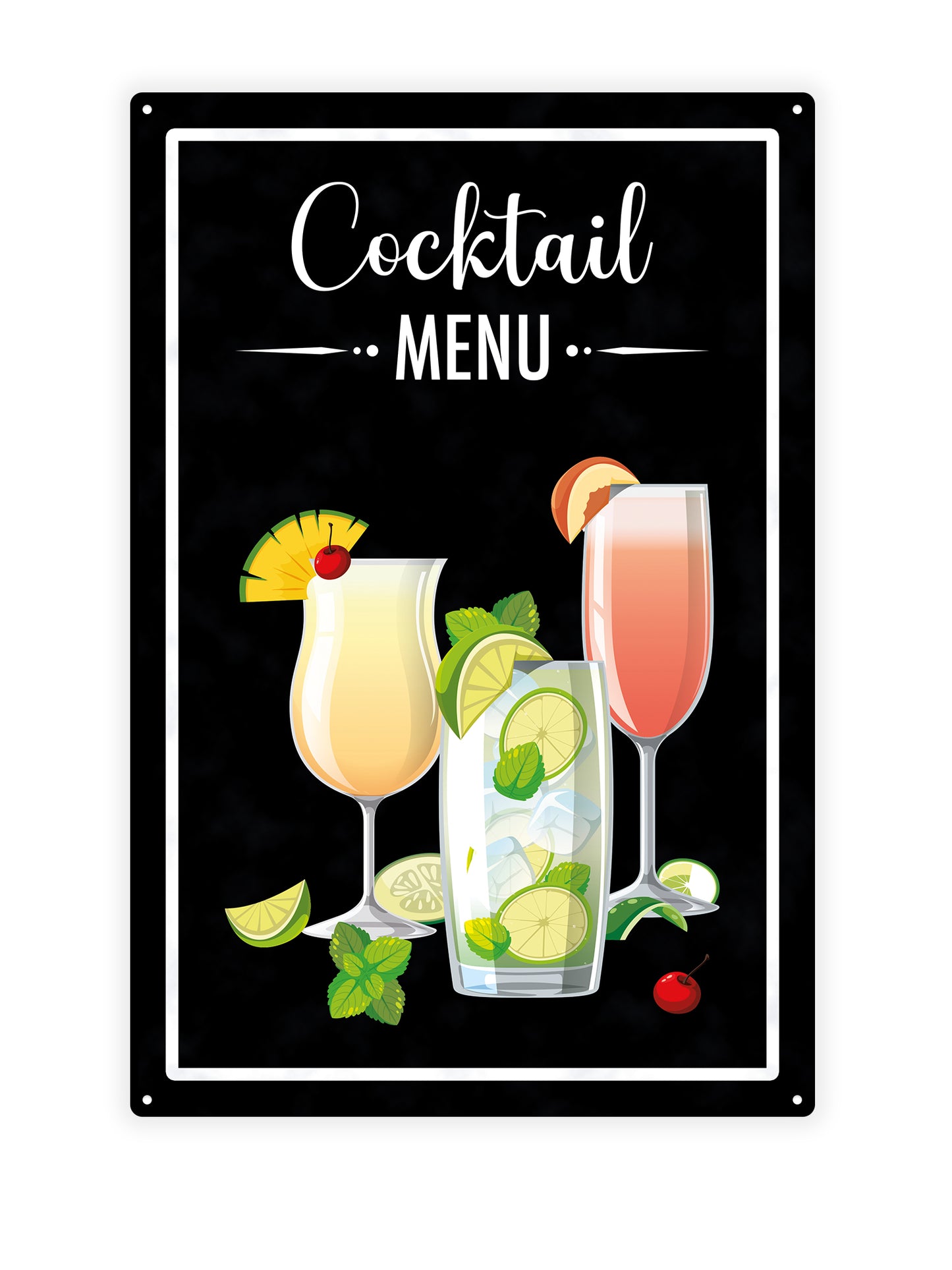 Cocktail menu twee - Cafe bord