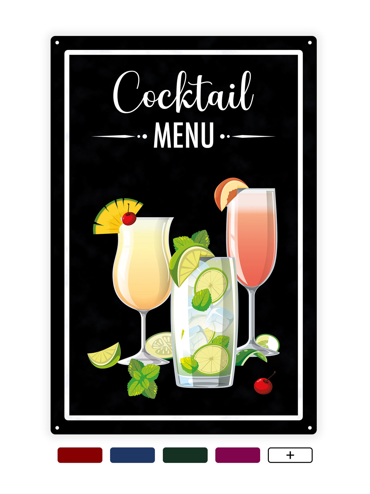 Cocktail menu twee - Cafe bord