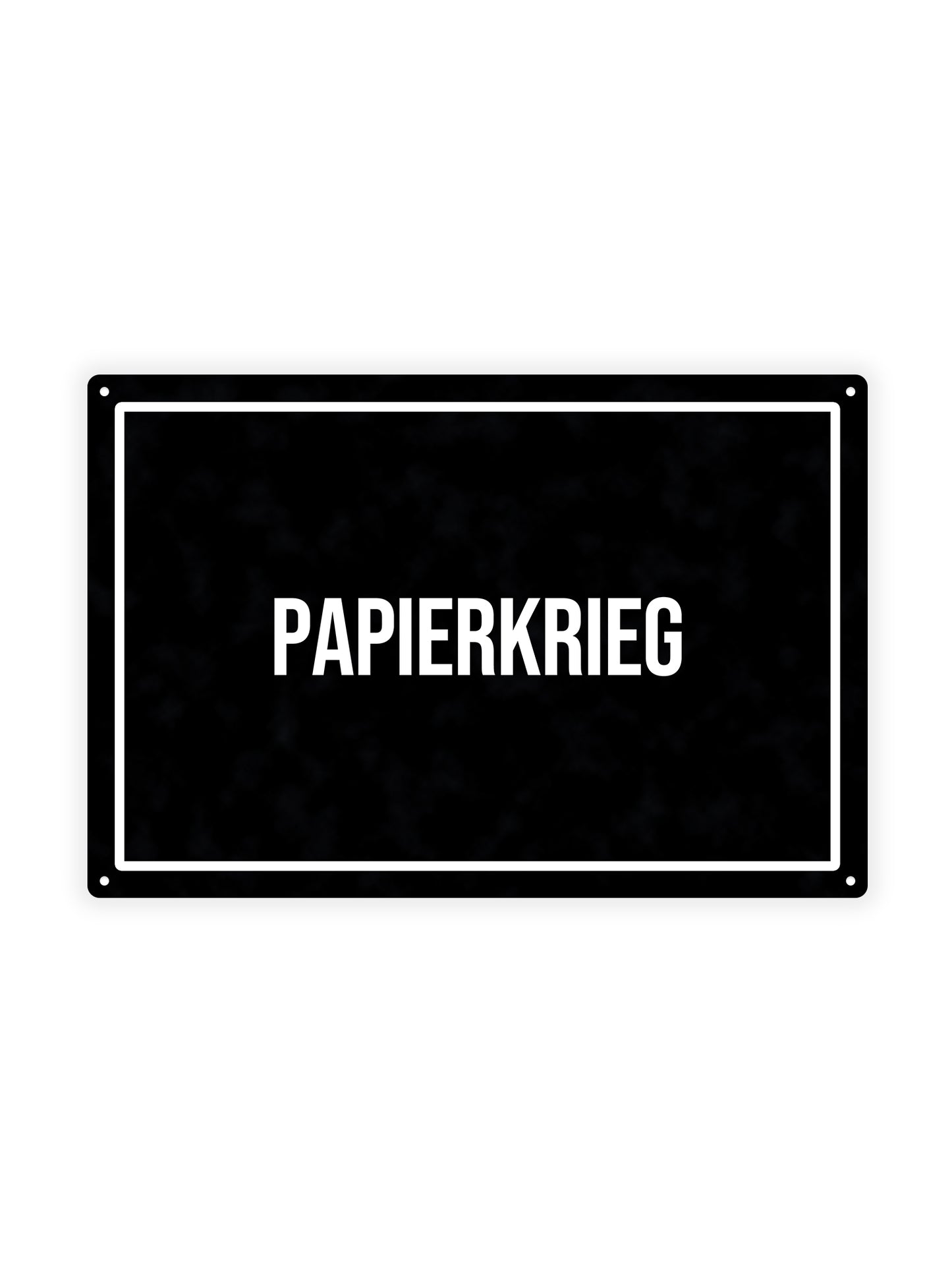 Paper War - Metal Wall Sign