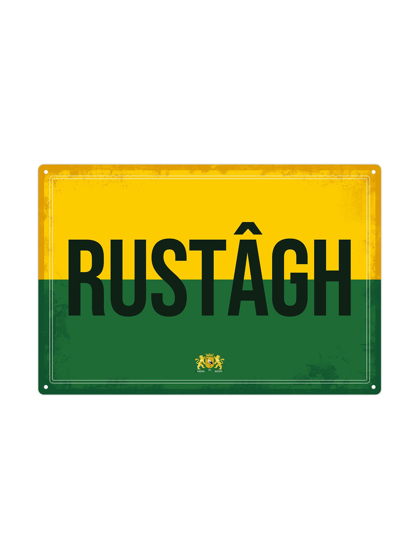 Rustâgh - Haags Bord - Den Haag - Metalen Wandbord
