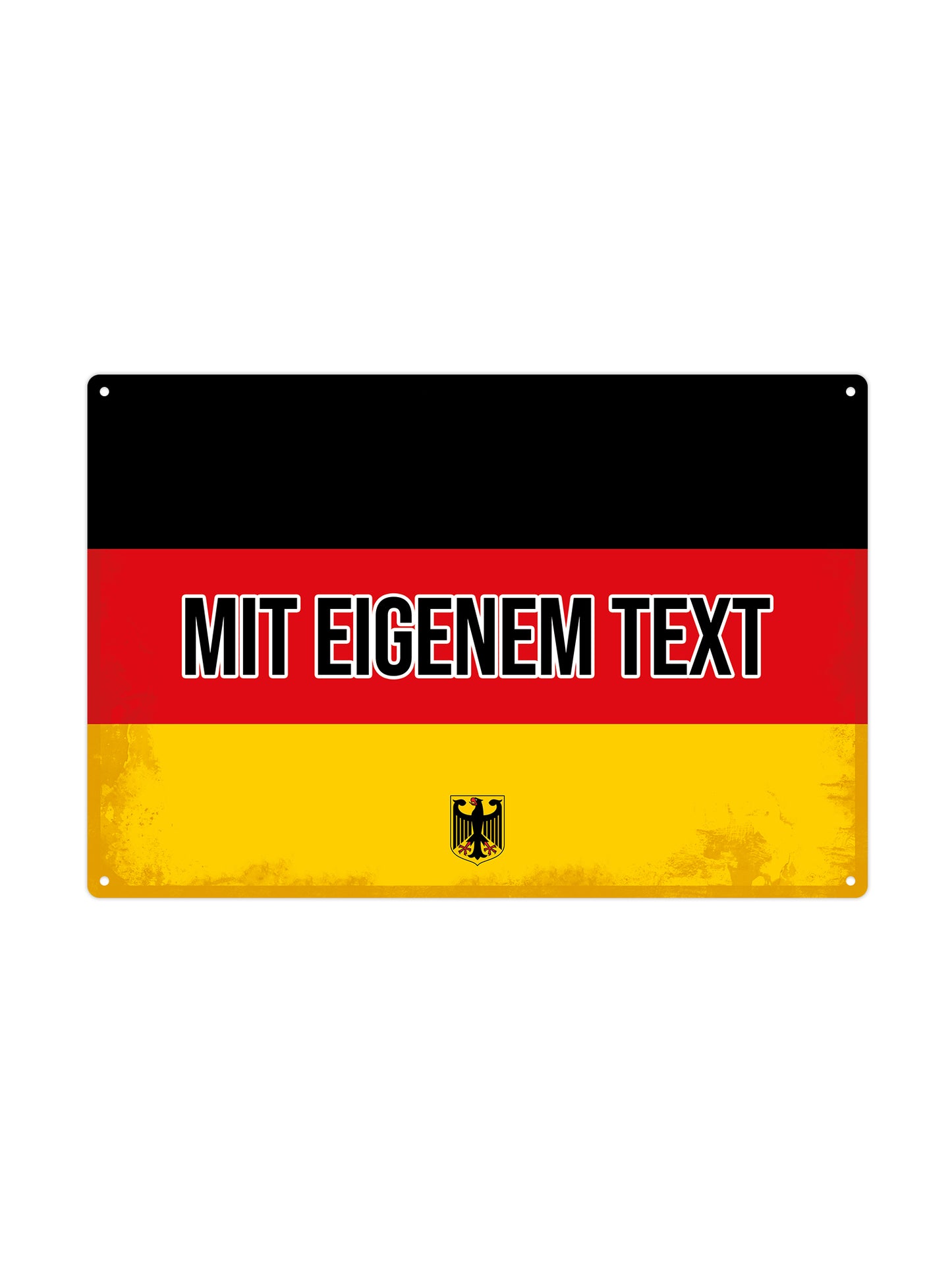 Deutschland - Mit eigenem Text - Metal Wall Sign