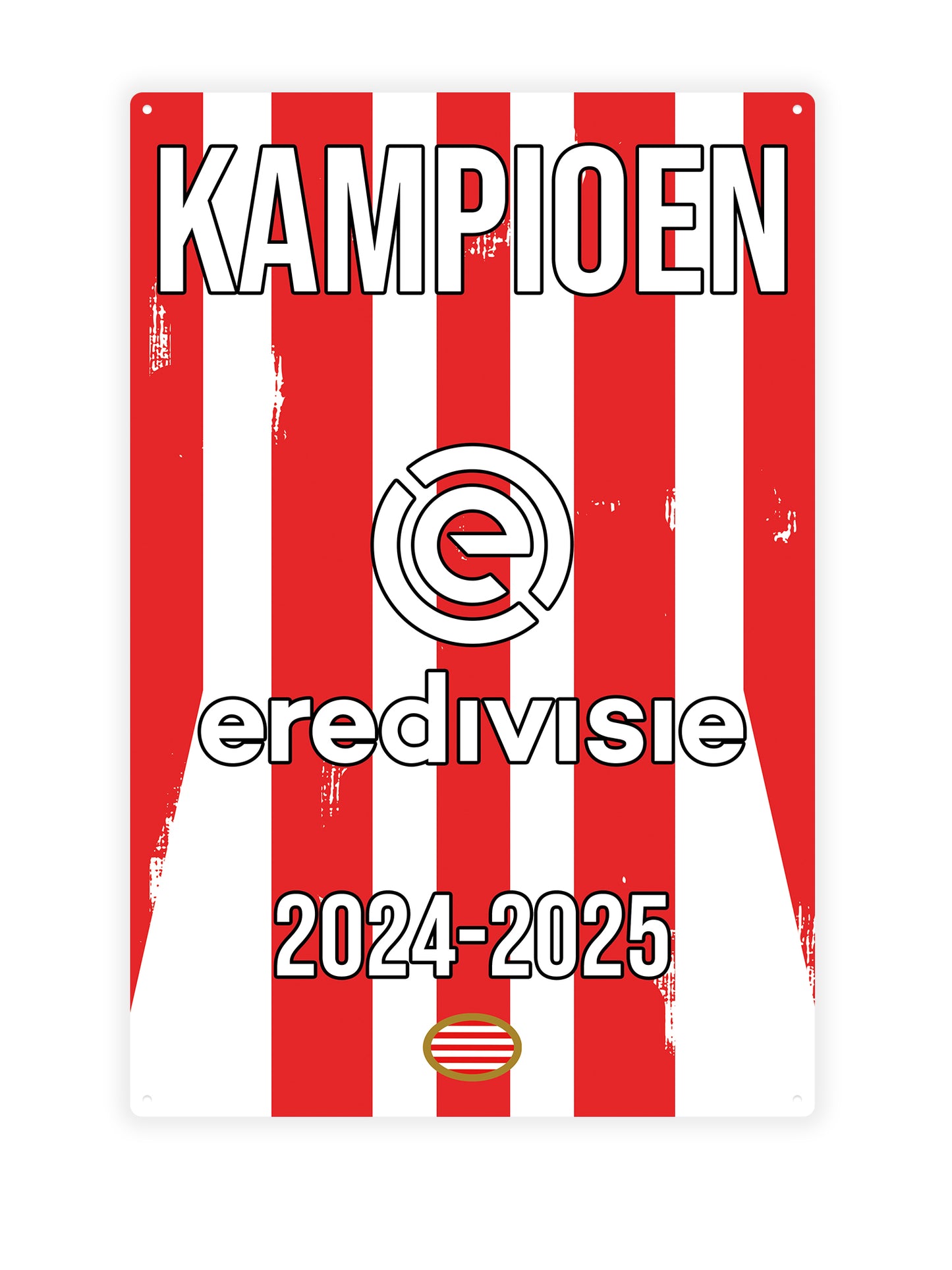 PSV kampioen 2024 - 2025 - Metalen wandbord