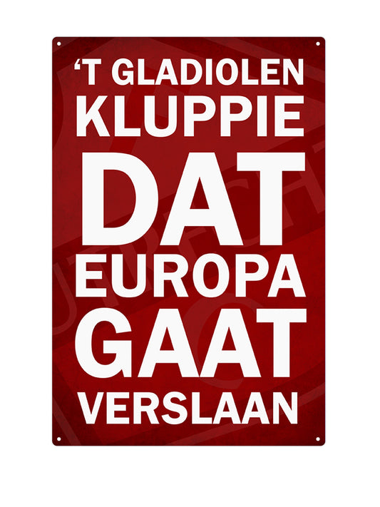 FC Utrecht - 't Gladiolen Kluppie dat Europa gaat verslaan
