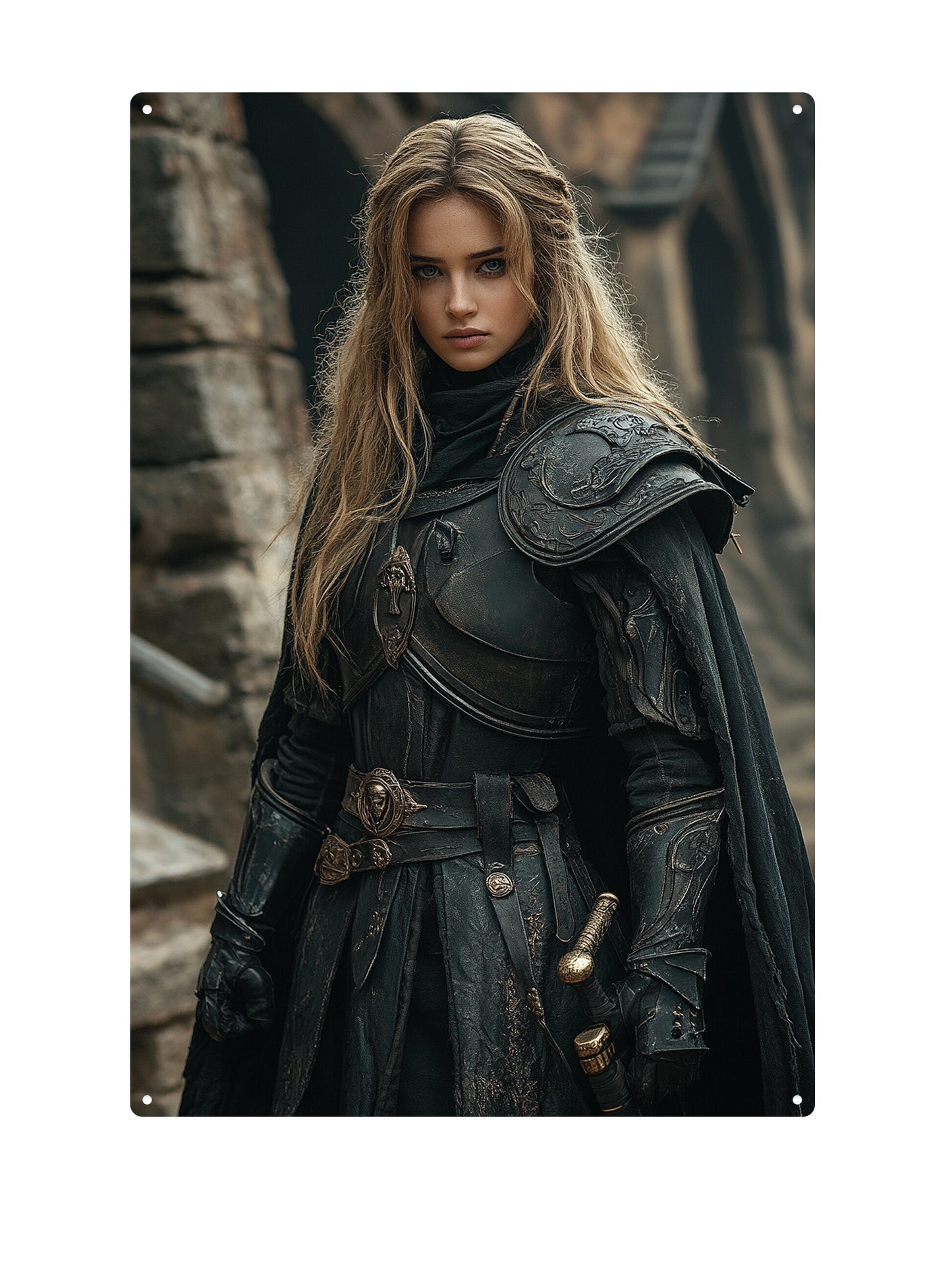 Female Heroine - Metal Wall Sign