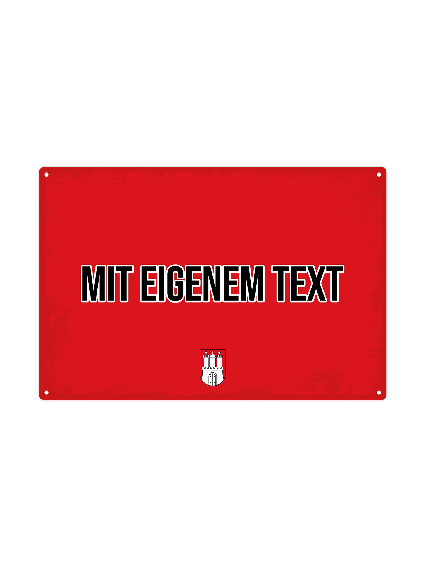 Hamburg - Mit eigenem Text - Metal Wall Sign