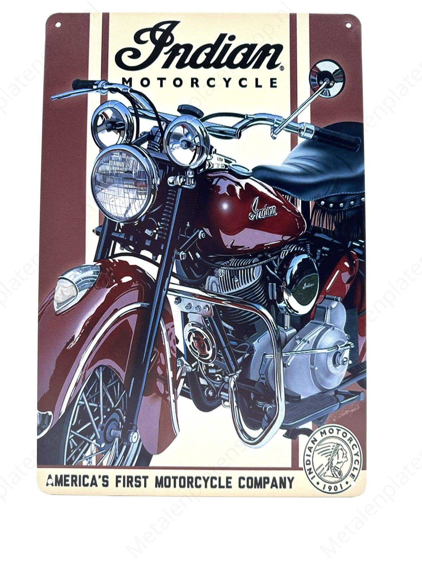 Indian Motorcycle - Metal Wall Sign