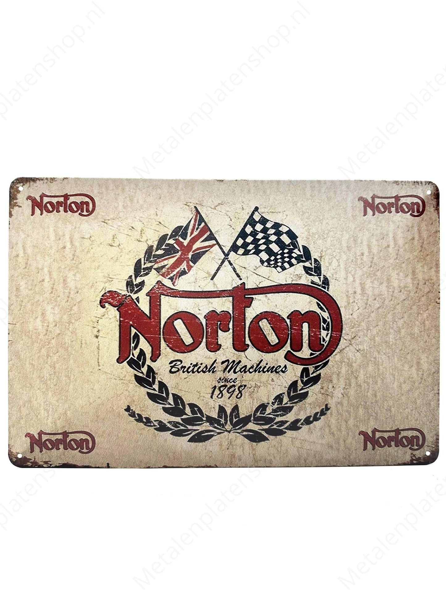 Norton British Machines 1898 - Metal Wall Sign