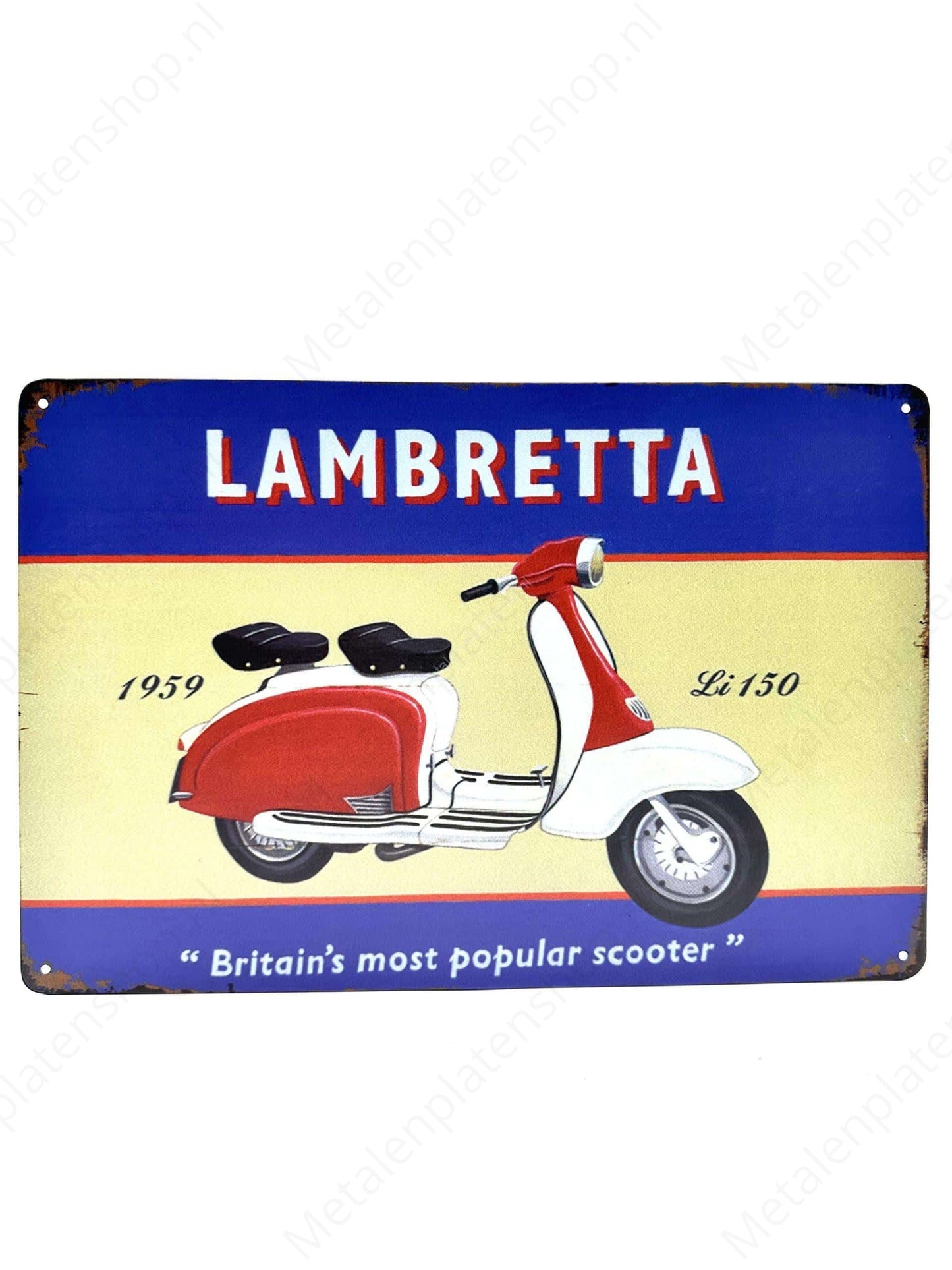Lambretta 1959 Li 150 - Metal Wall Sign