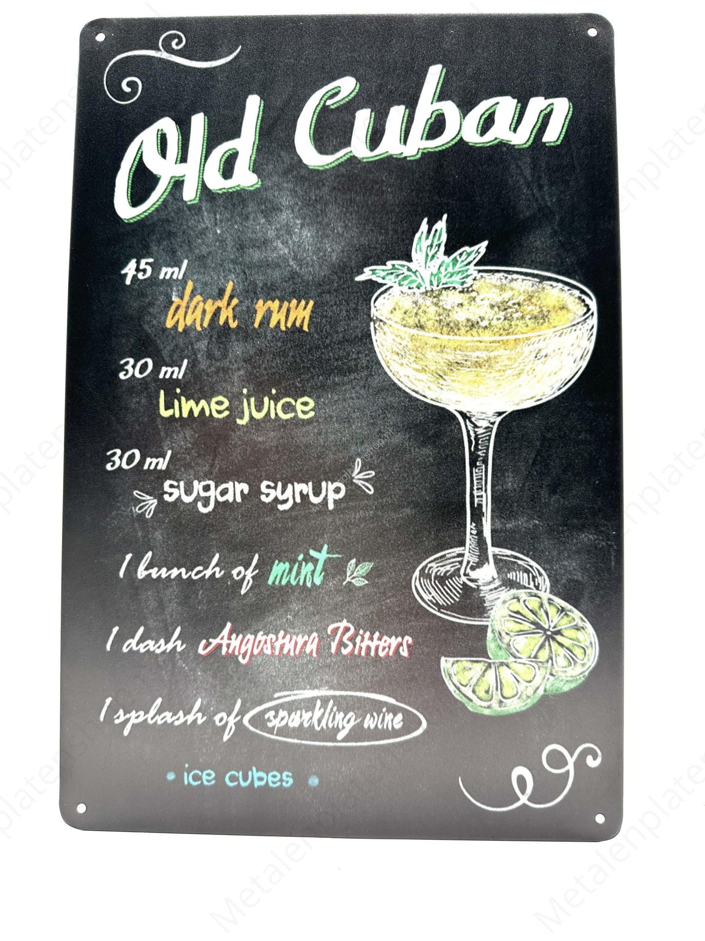 Old Cuban - Metal Wall Sign