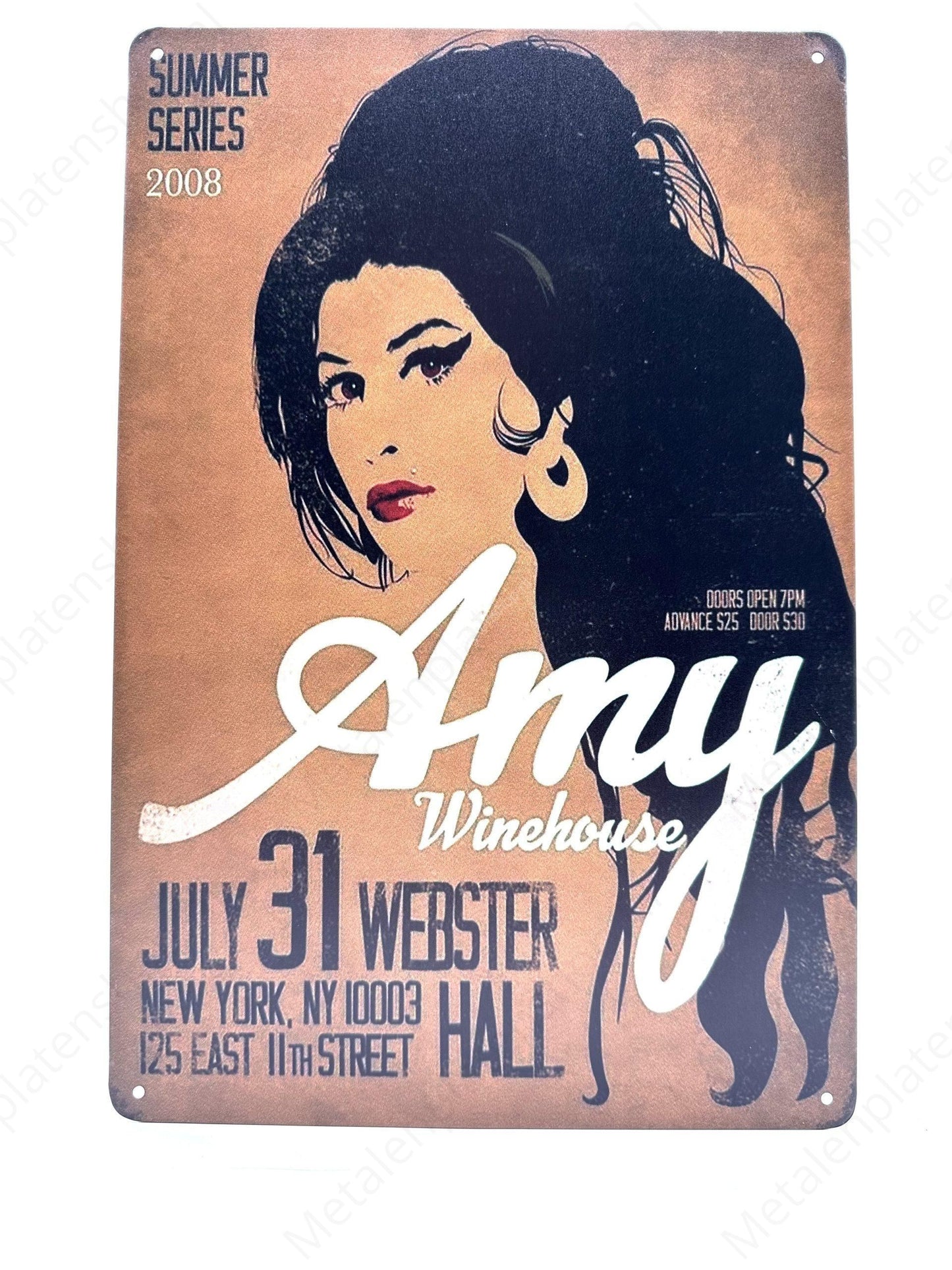 Amy Winehouse – Sommer 2008 – Metallwandschild