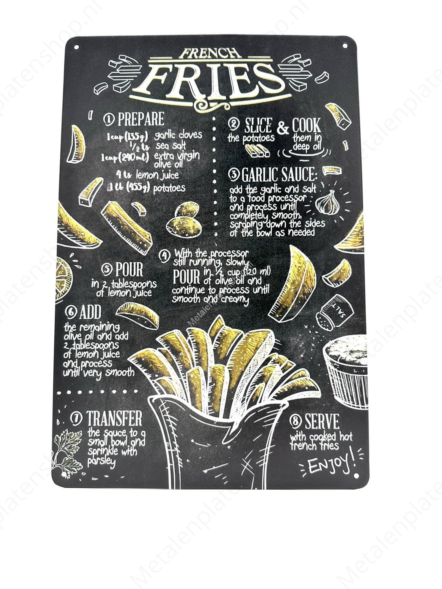 Fries - Chips - Chalkboard