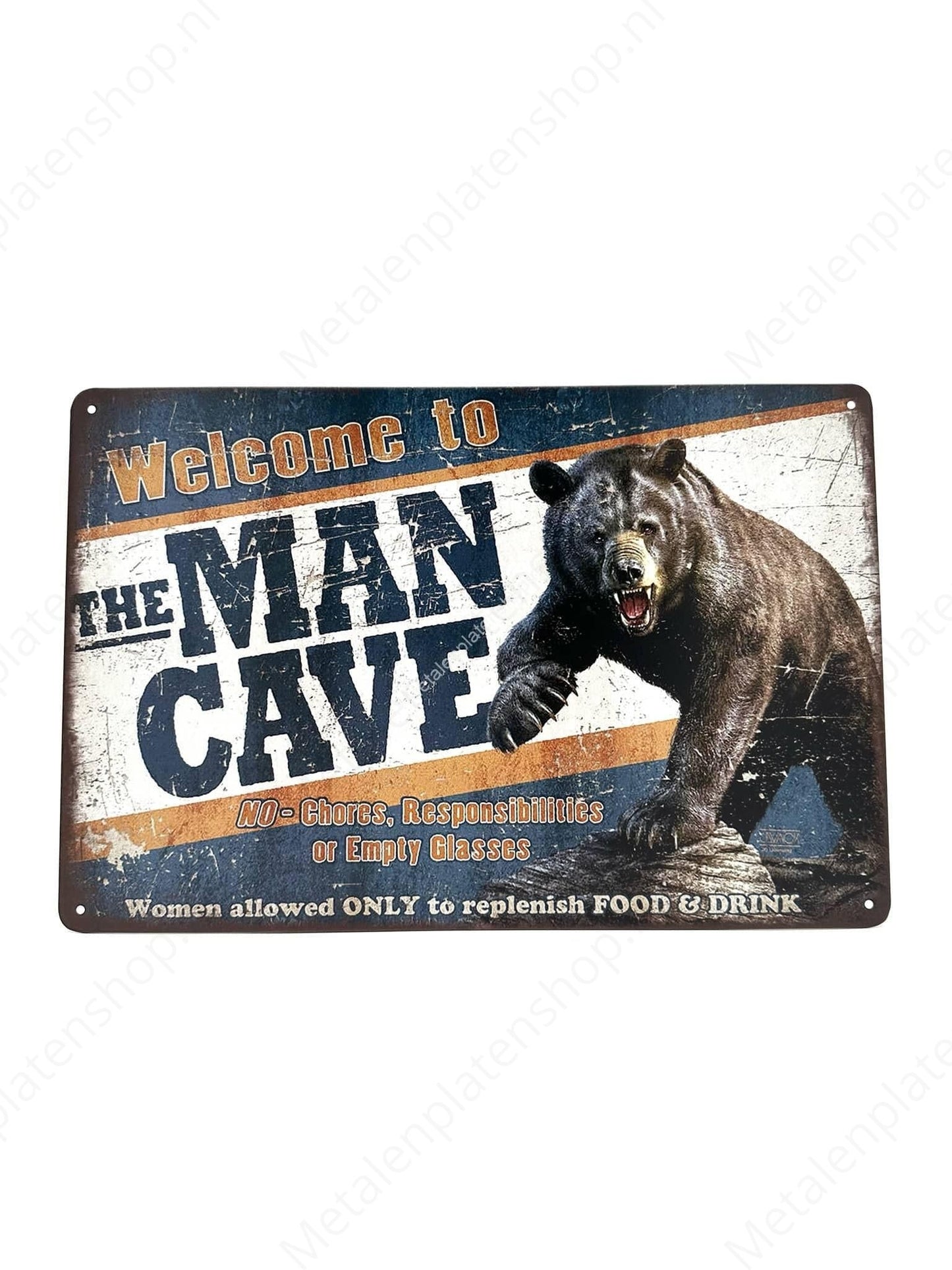 Welcome to the Mancave - No empty glasses!