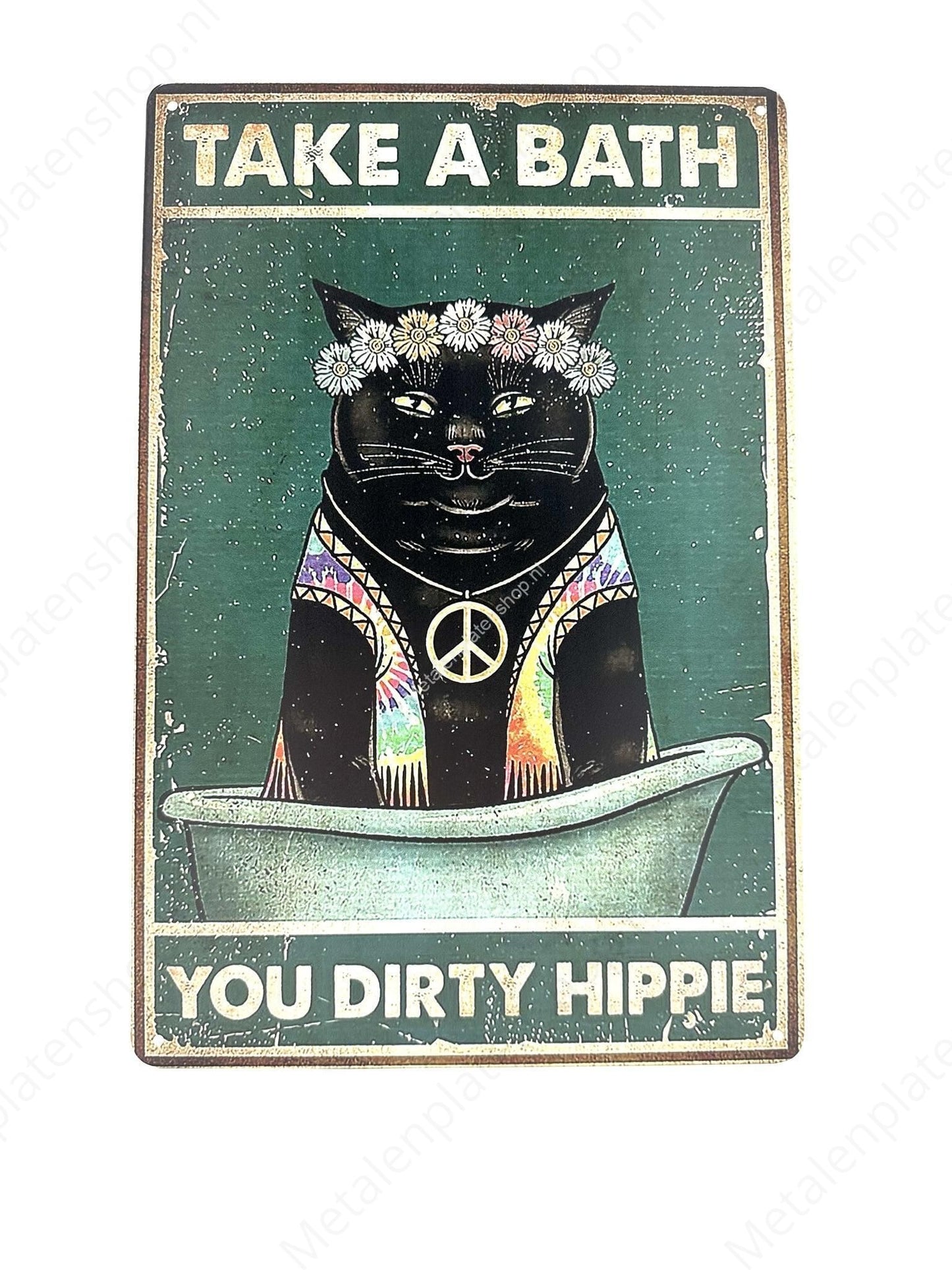 Funny Cat - Take a Bath, You Dirty Hippie - Cats