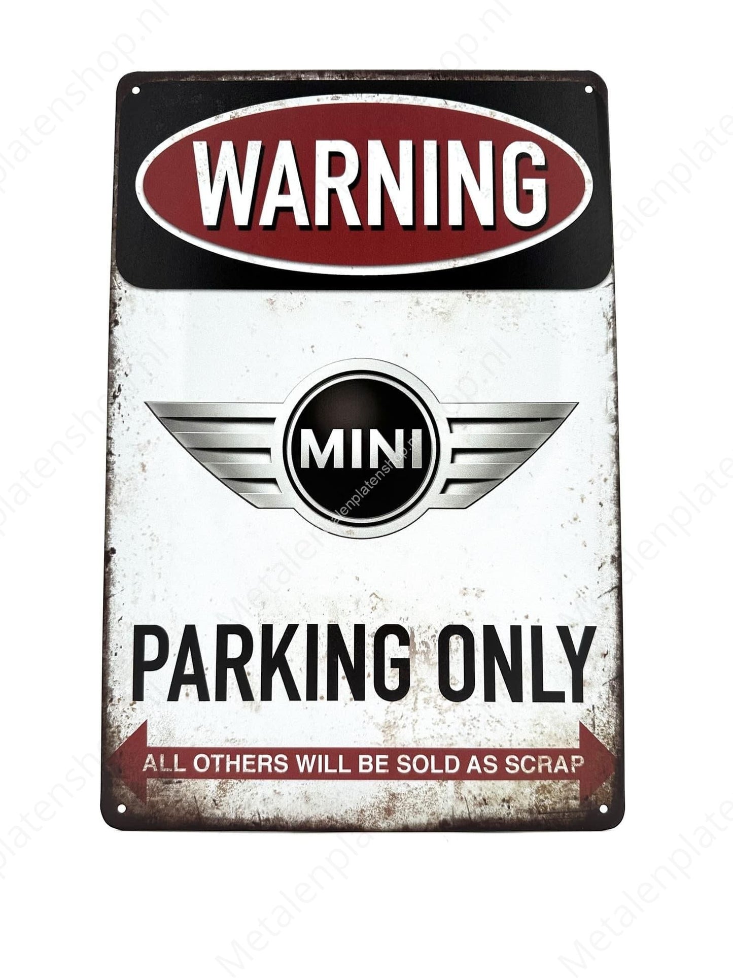 MINI Parking Only - parkeren - Metalen Wandbord