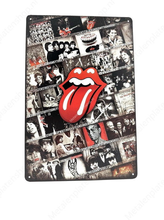 Rolling Stones - Tongue - Music - Metal Wall Sign