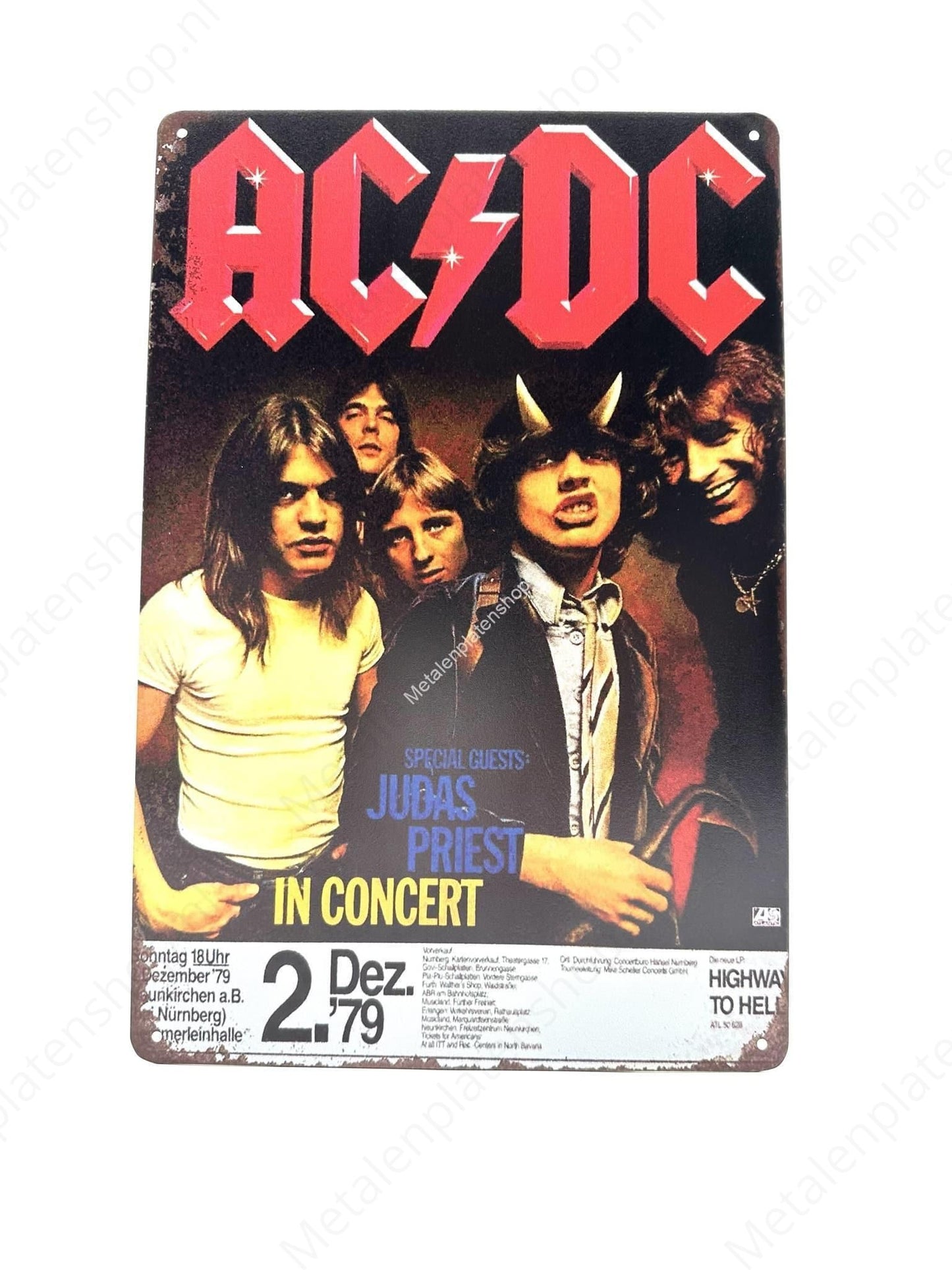 ACDC - Judas Priest - In Concert - Metal Wall Sign