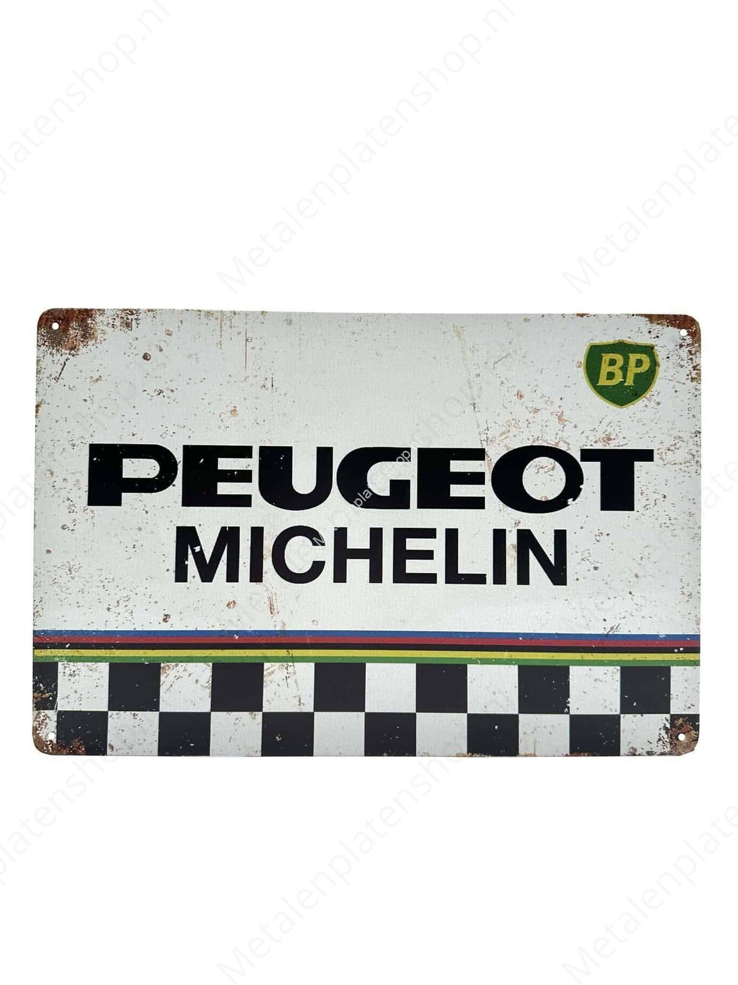 Peugeot Michelin – BP – Metallwandschild