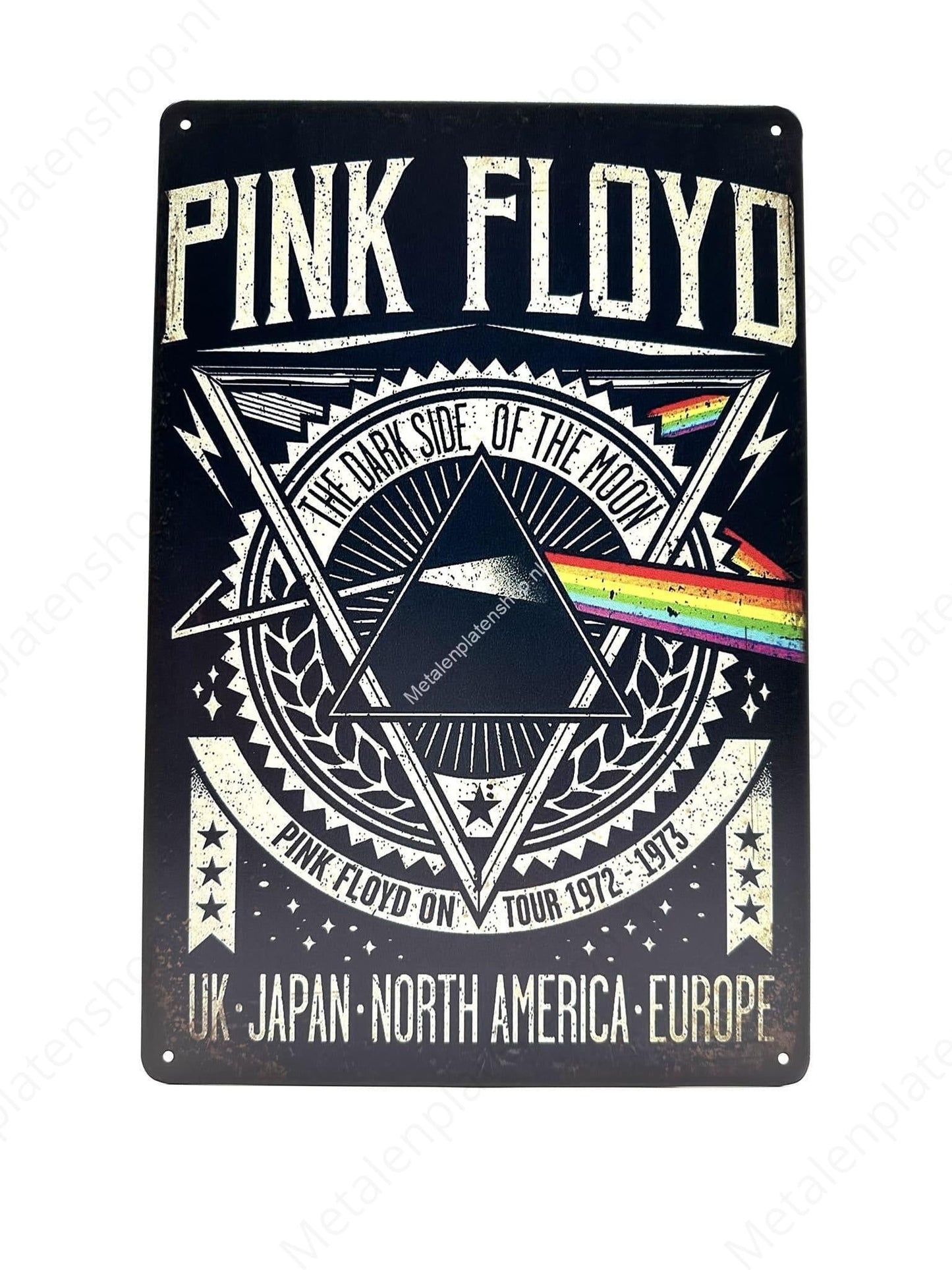 Pink Floyd - On Tour - 1972-1973 - Metal Wall Sign