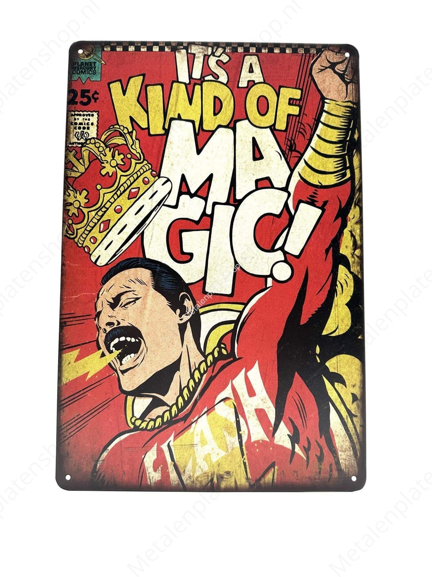 Freddy Mercury - Its a kind of magic - Metalen Wandbord