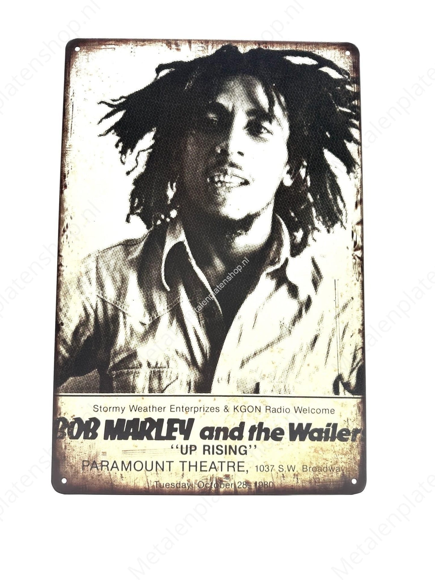 Bob Marley and the Wailer - Metal Wall Sign