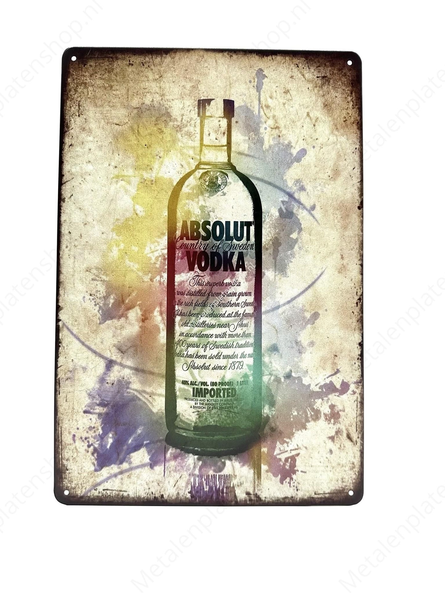 Absolut Vodka - Metal Wall Sign