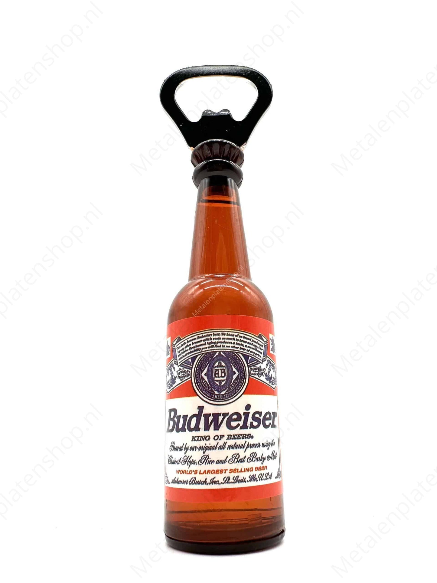 Beer or bottle opener with magnet - Budweiser - 14cm