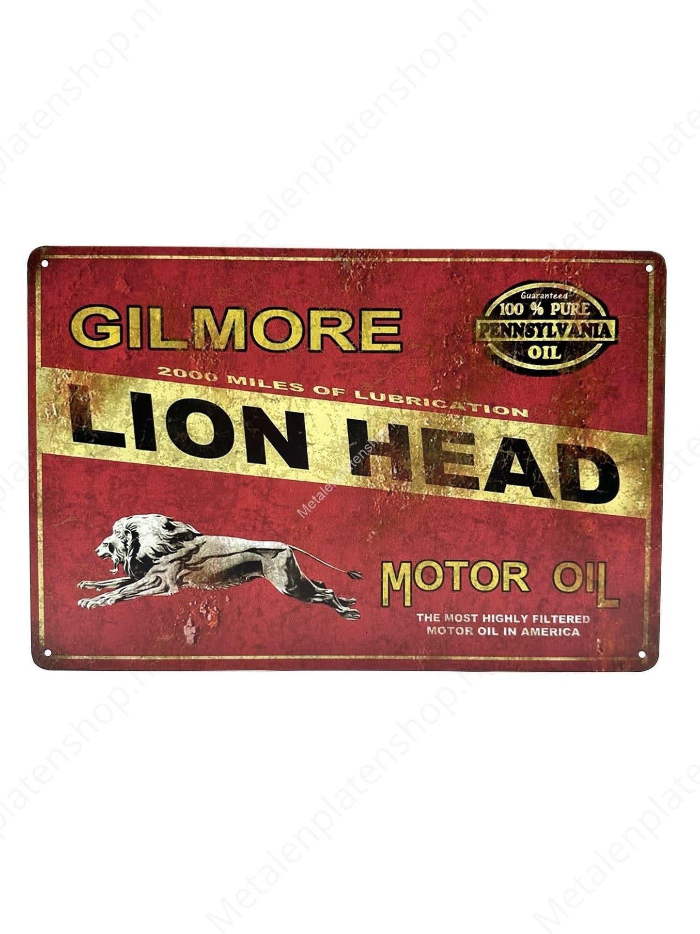 Gilmore Lion Head Motor Oil