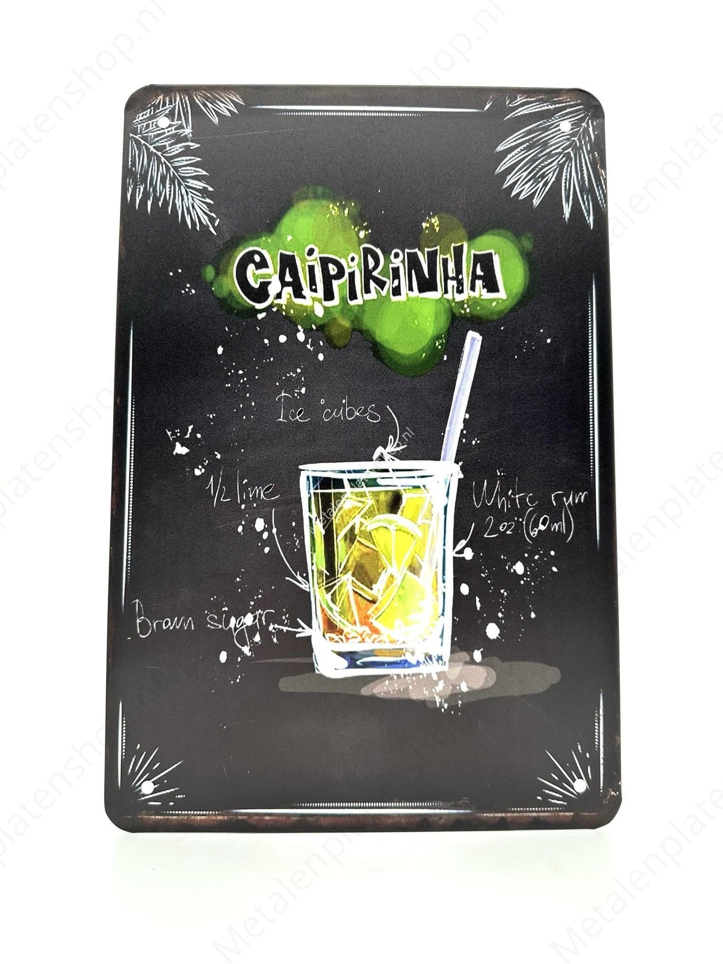 Caipirinha - Cocktails - Metalen Wandbord