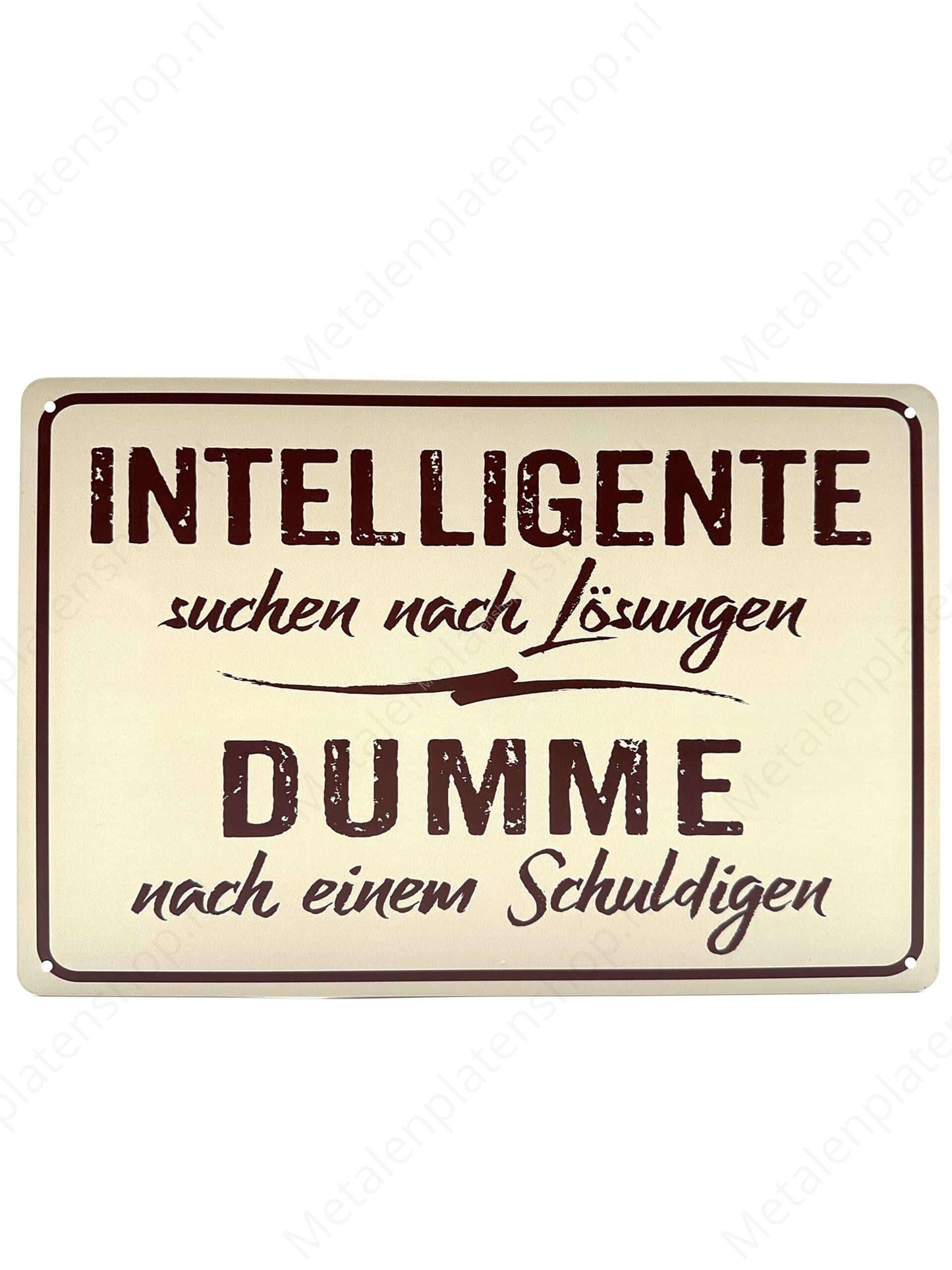 Intelligent suchen nach Lösungen - Dumme nach einem Schuldigen