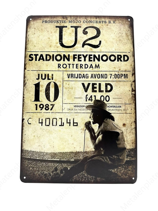 U2 - Feyenoord Stadium - Rotterdam - 1987