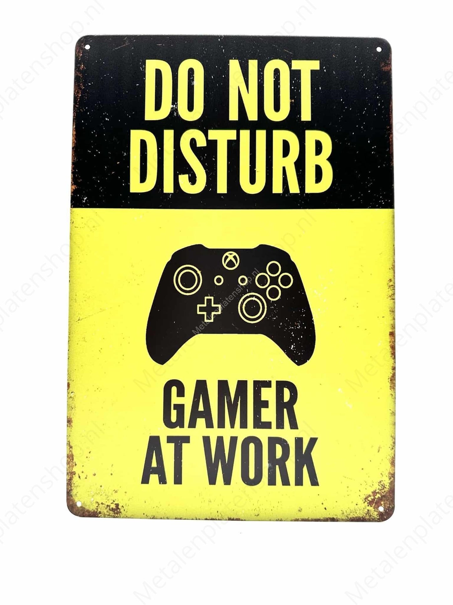 Do not disturb - Gamer at work - Metal Wall Sign