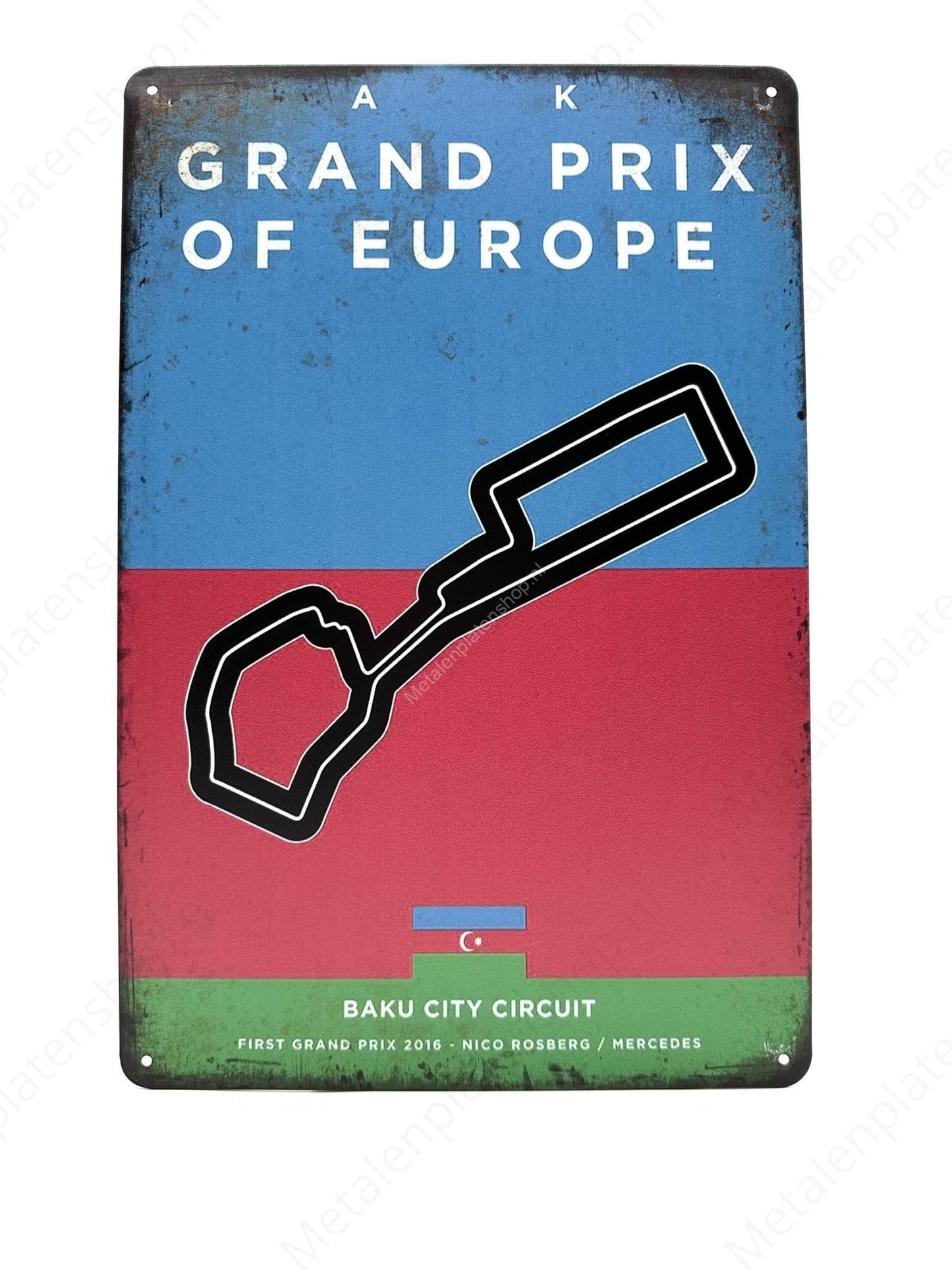 Baku City Circuit - Europe - Grand Prix - Metal Wall Sign
