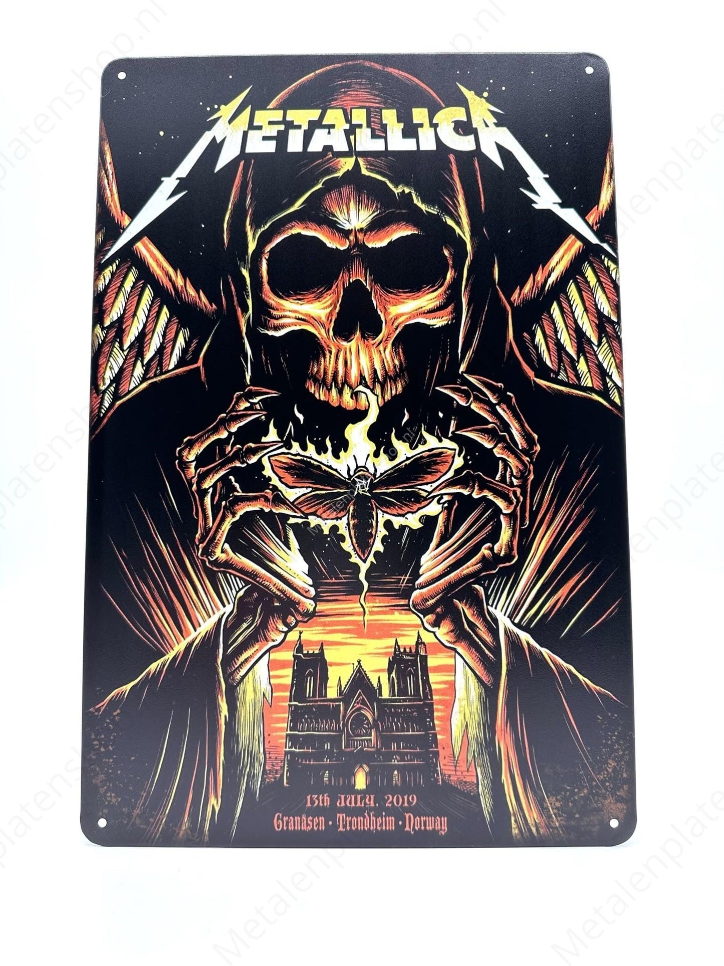 Metallica – Norwegen – Metallwandschild
