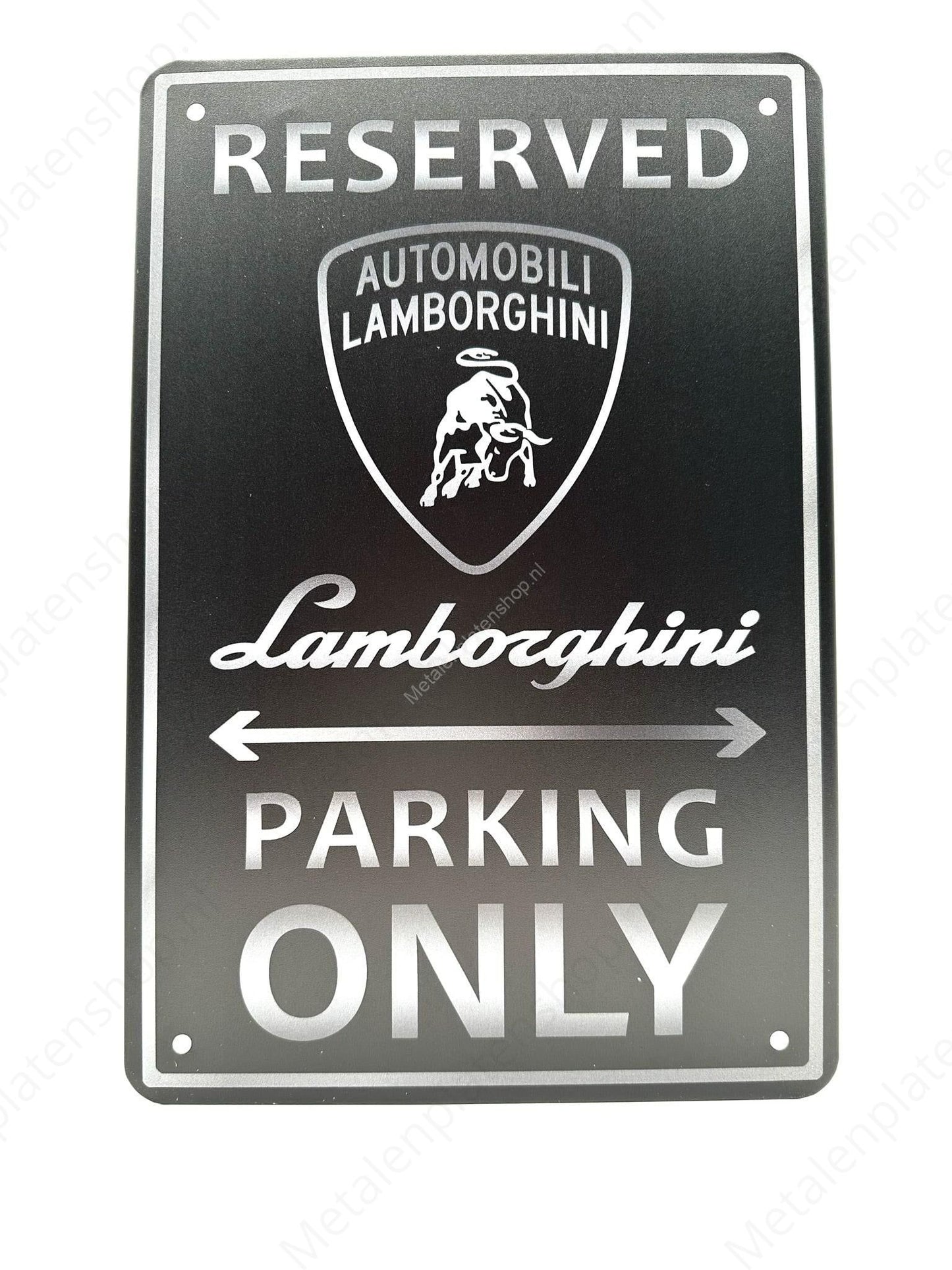Reserved Lamborghini Parking Only - Metal - Metal Wall Sign