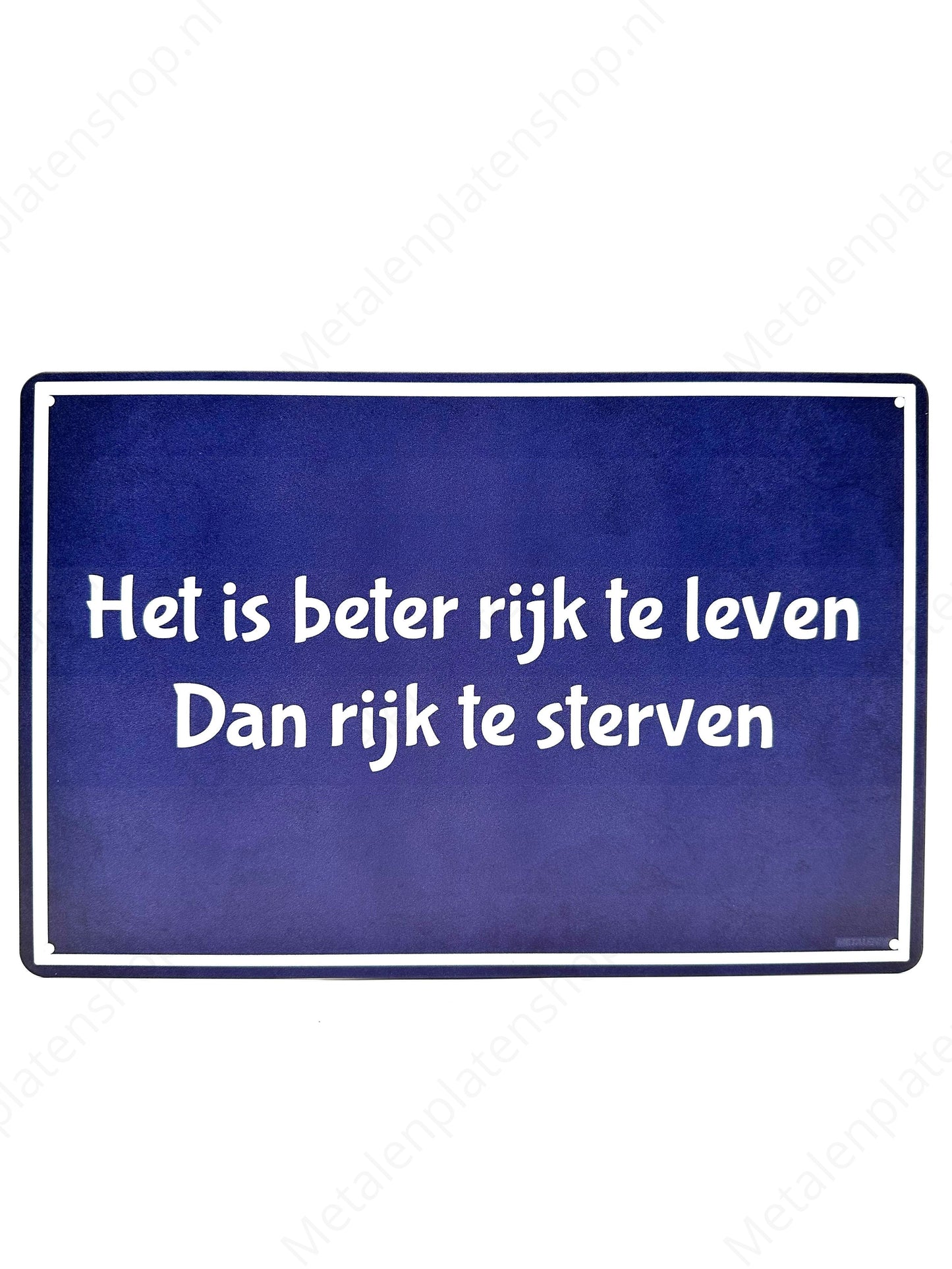 It is better to live rich than to die rich