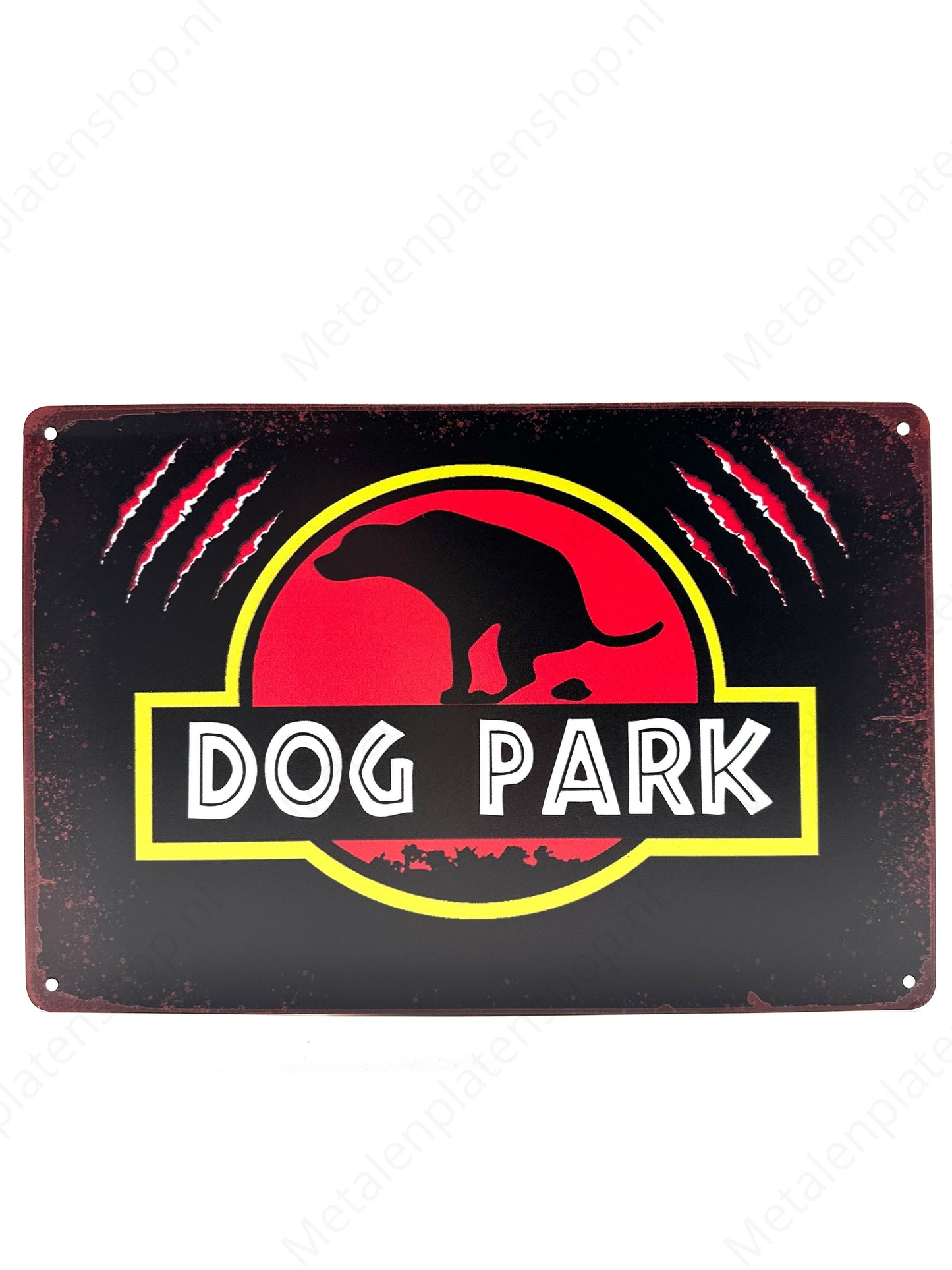Dog Park - Jurassic Park - Metal Wall Sign