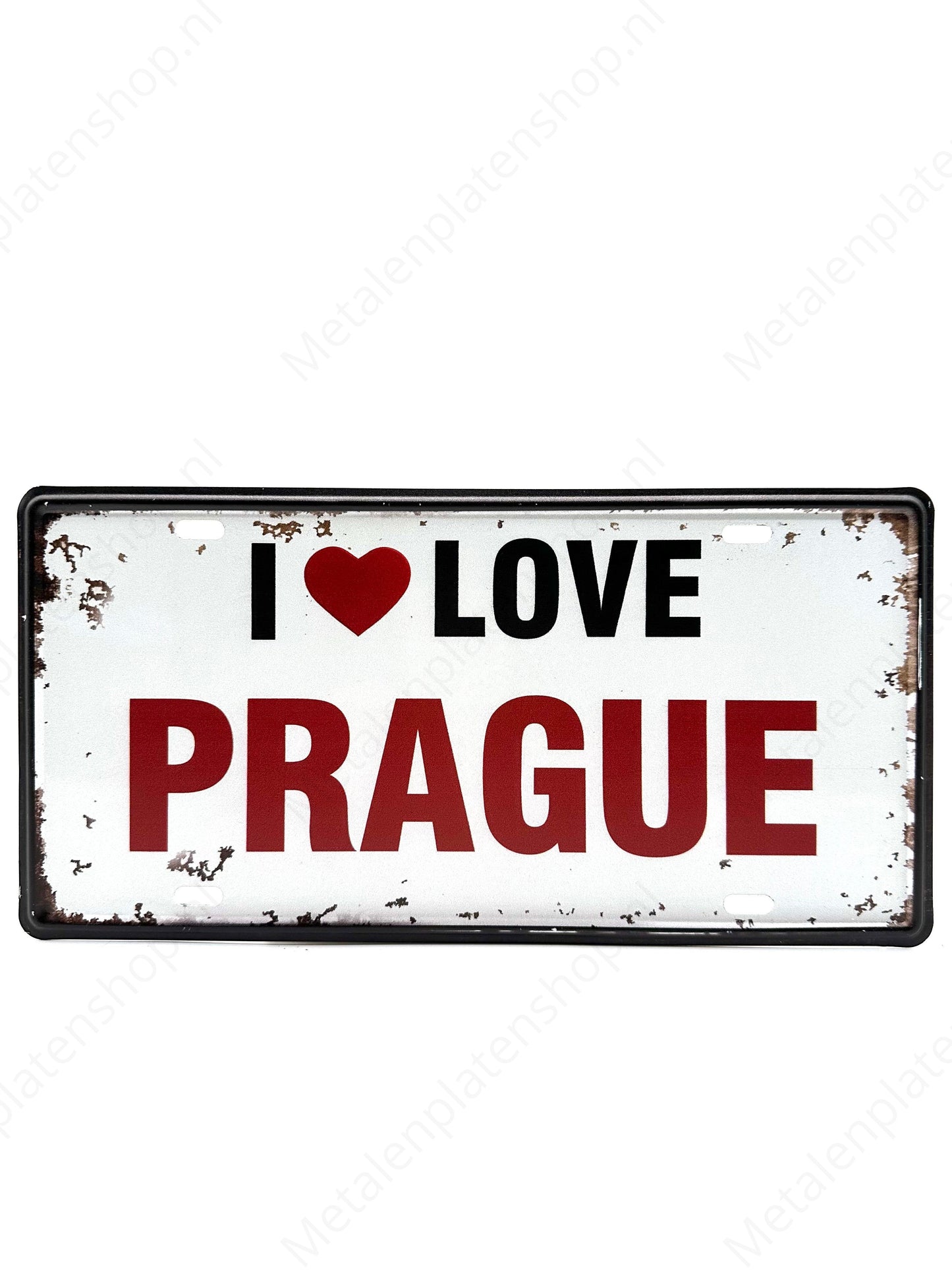 License plate - I love Prague - 30x15cm