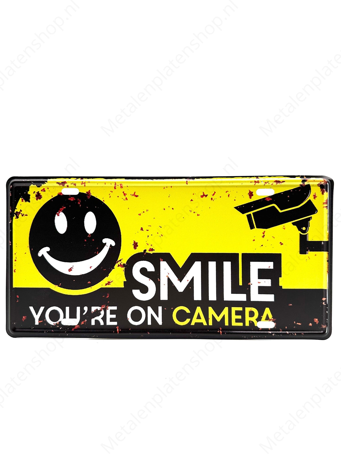 License plate - Smile You're On Camera - 30x15cm