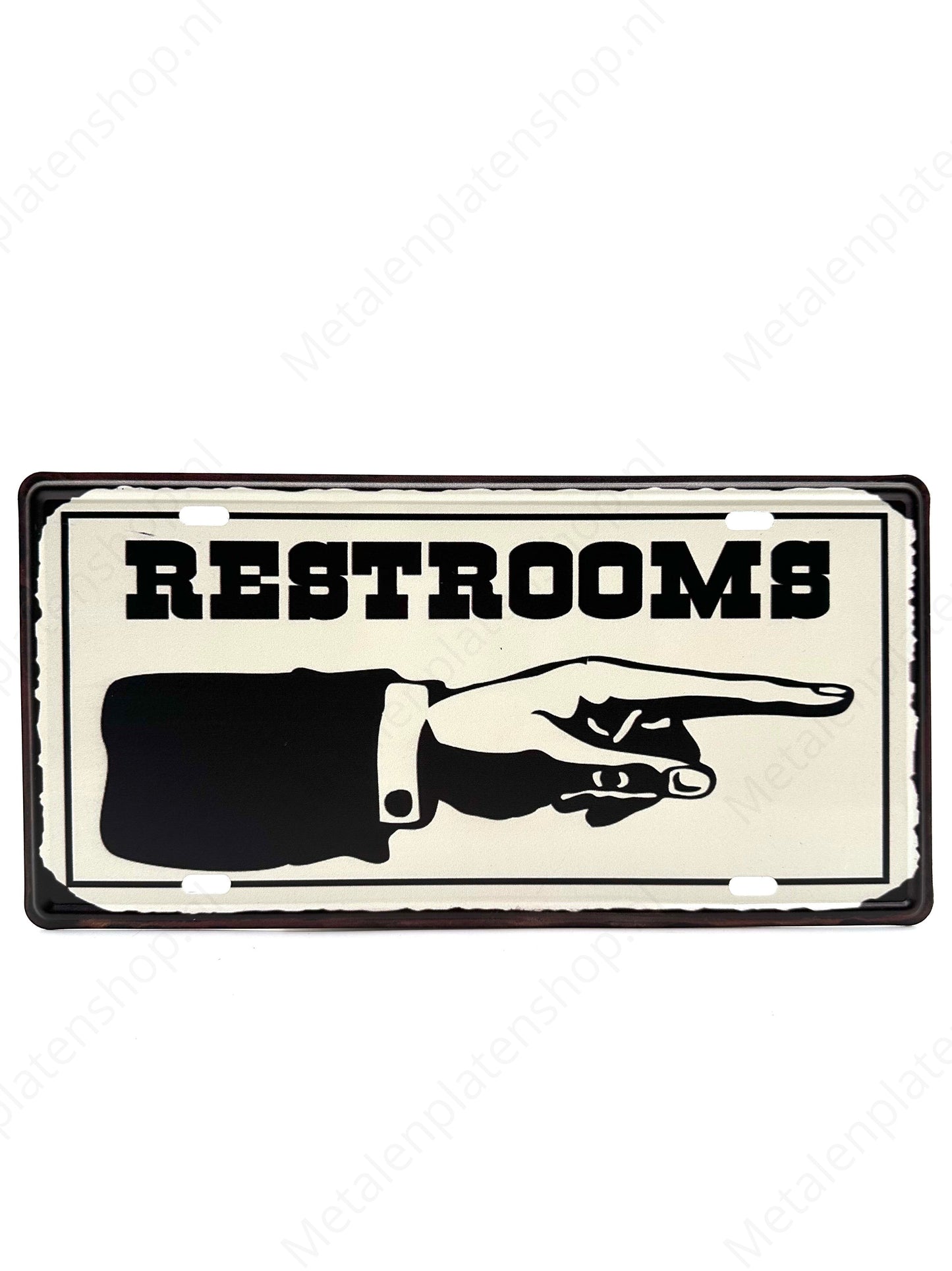 License plate - Restrooms - 30x15cm
