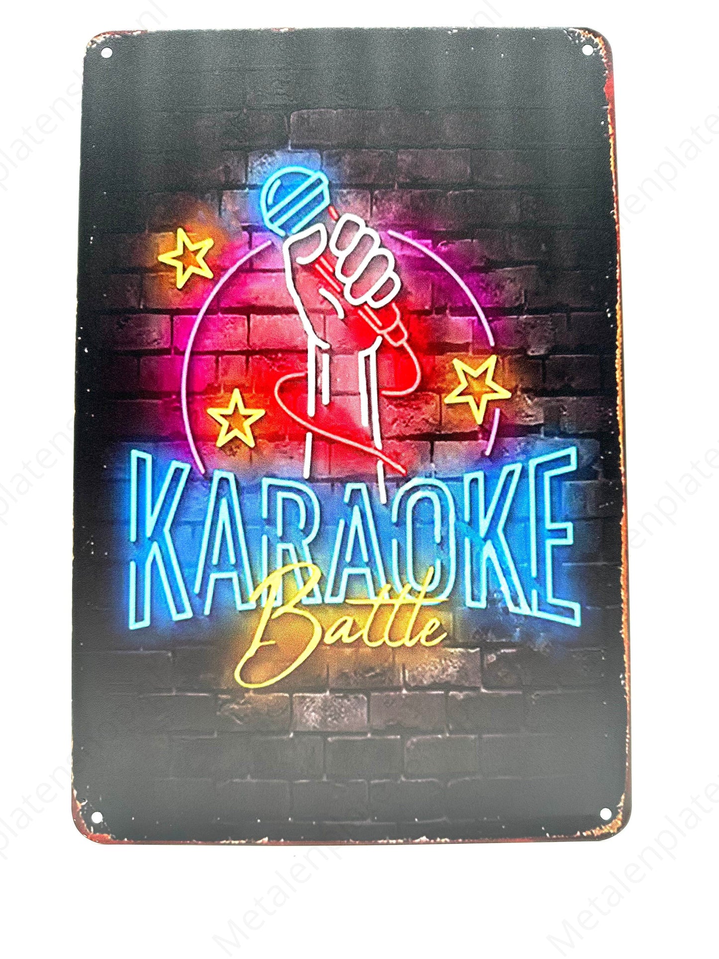 Karaoke Battle - Metal Wall Sign