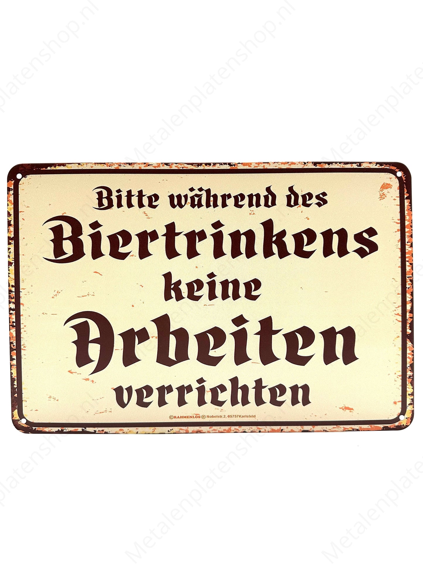 It is important that beer drinks do not perform any work