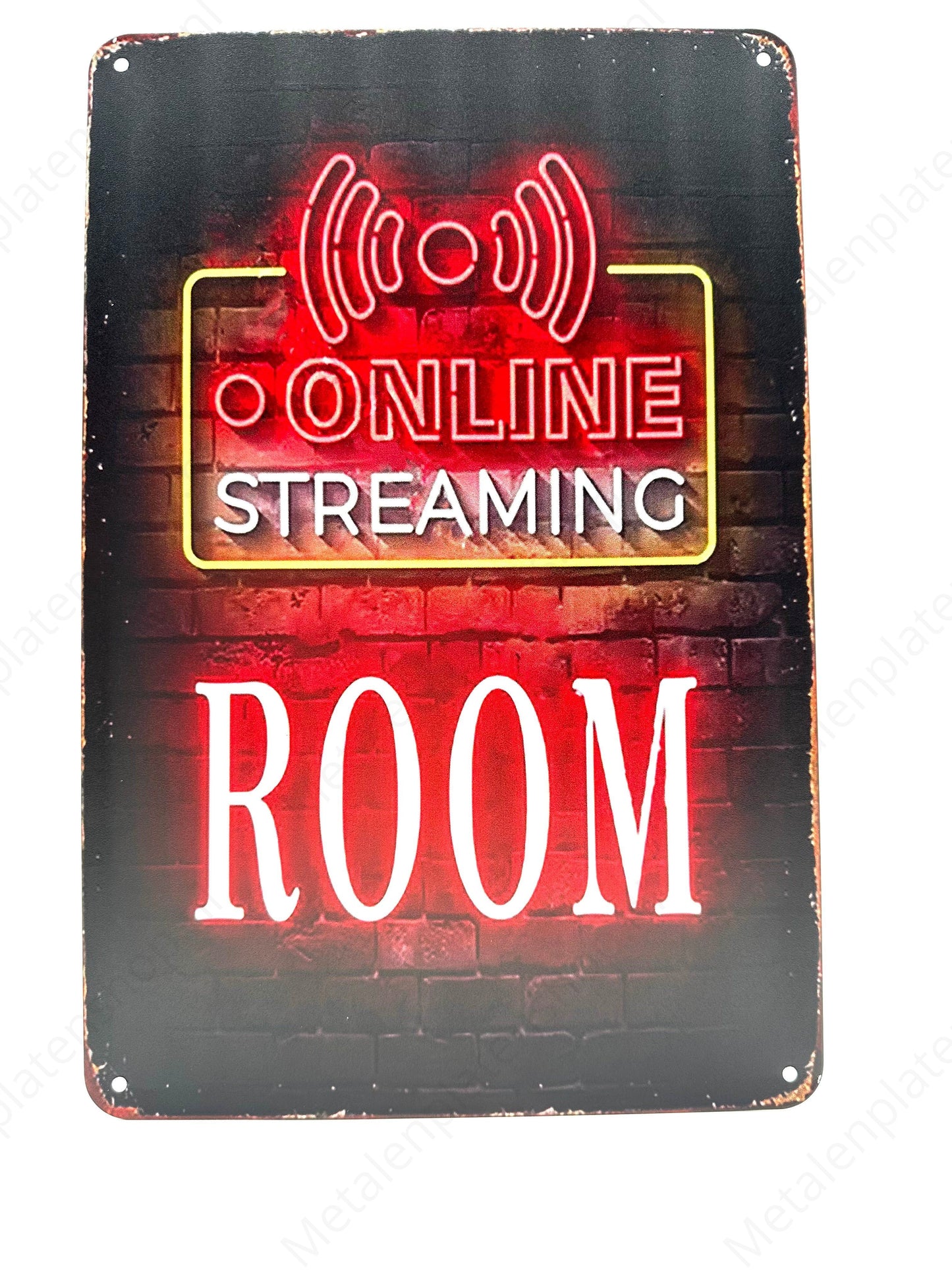 Online Streaming Room - Metal Wall Sign