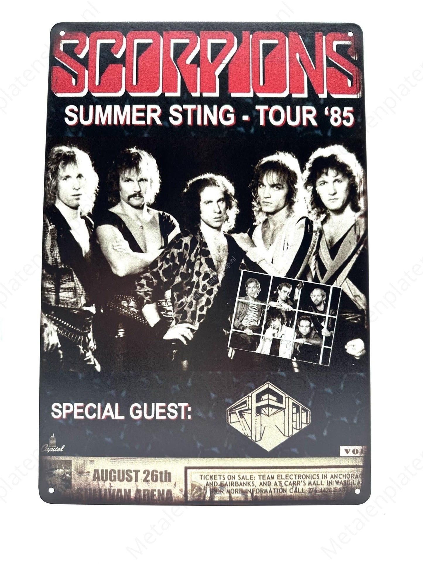 Scorpions - Summer Sting - 1985 - Metal Wall Sign