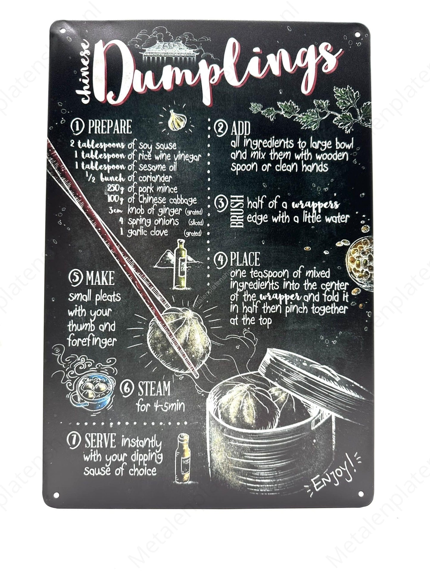 Dumplings - Chalkboard