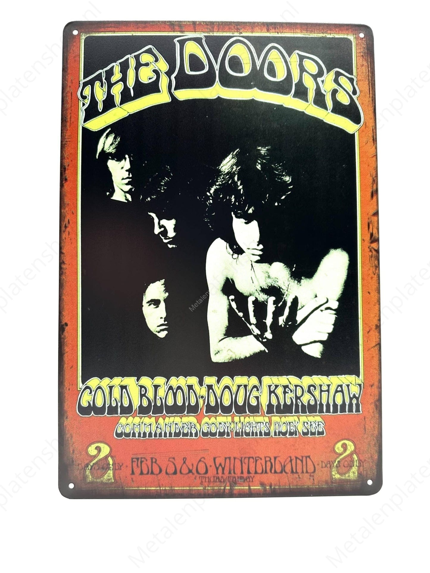 The Doors - Cold Blood - Doug Kershaw - Metal Wall Sign