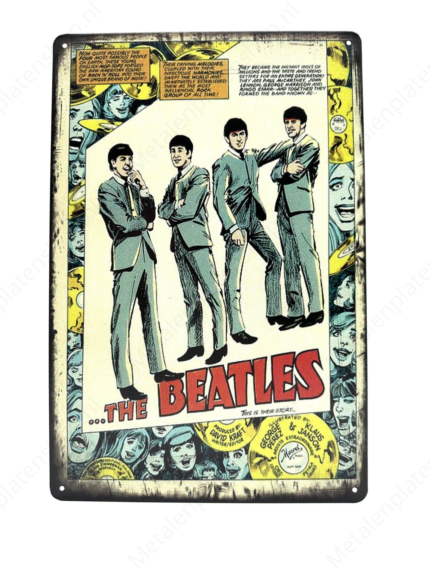 The Beatles - Metal Wall Sign