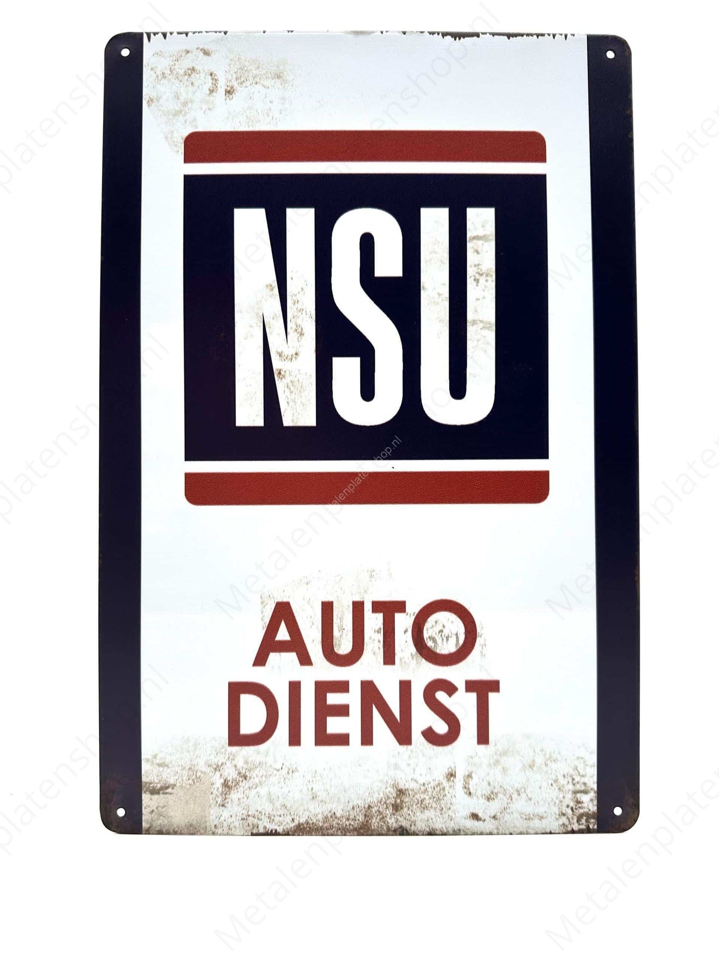NSU - Auto Dienst - Metalen Wandbord