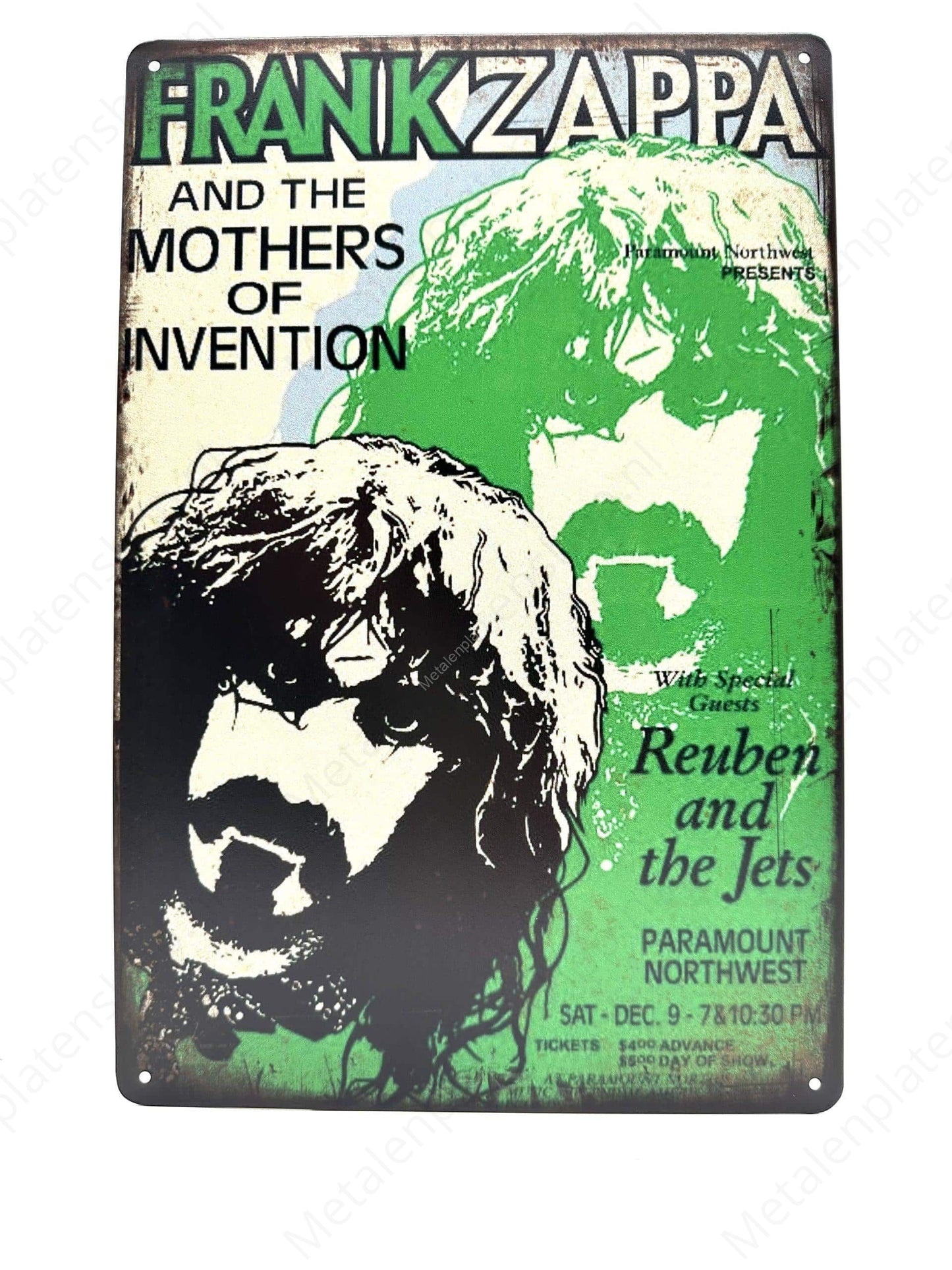 Frank Zappa and the mothers of invention - Metal Wall Sign