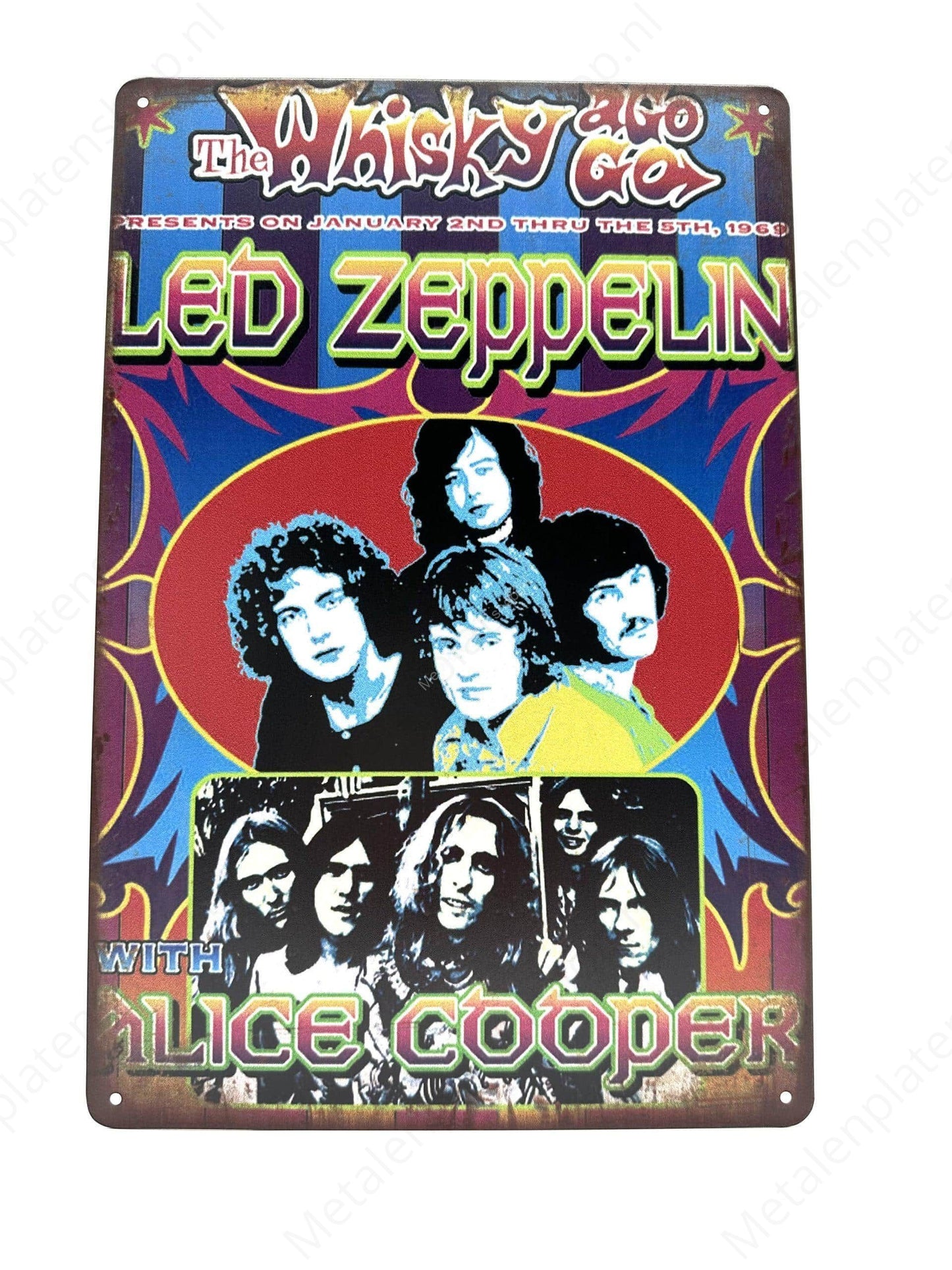 Metallwandschild - Led Zeppelin - Metallwandschild